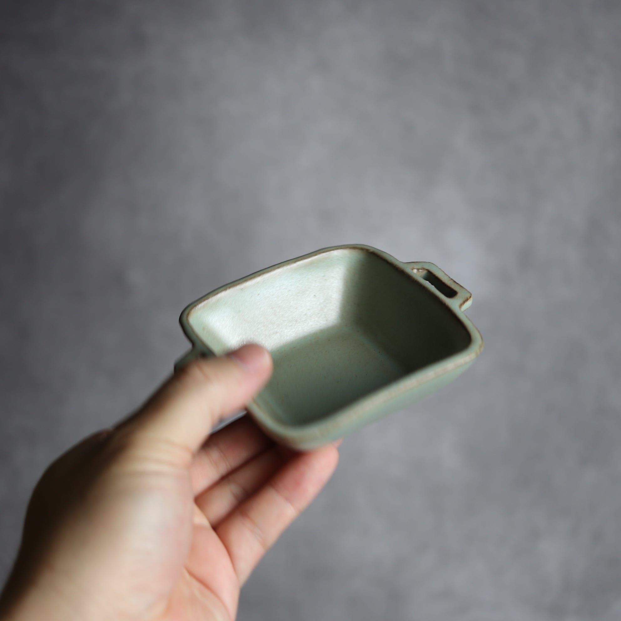 豆角鉢1 アンティークブルー 把手付 やちむん 陶器 cerca やちむん 陶器.