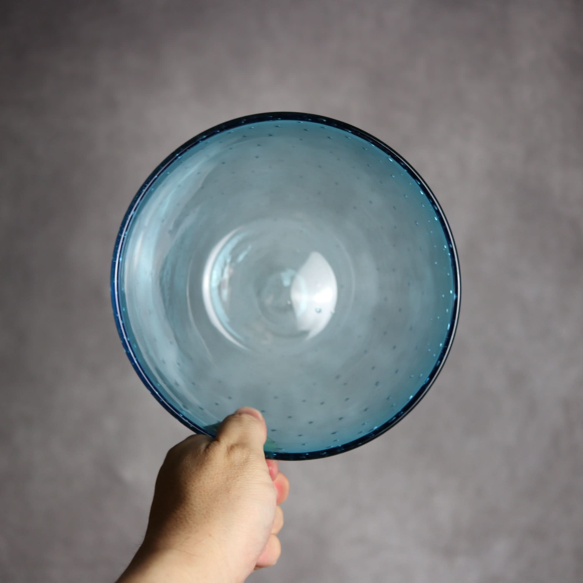 気泡ボウル 小 水色 琉球ガラス ガラス工房清天 琉球ガラス.