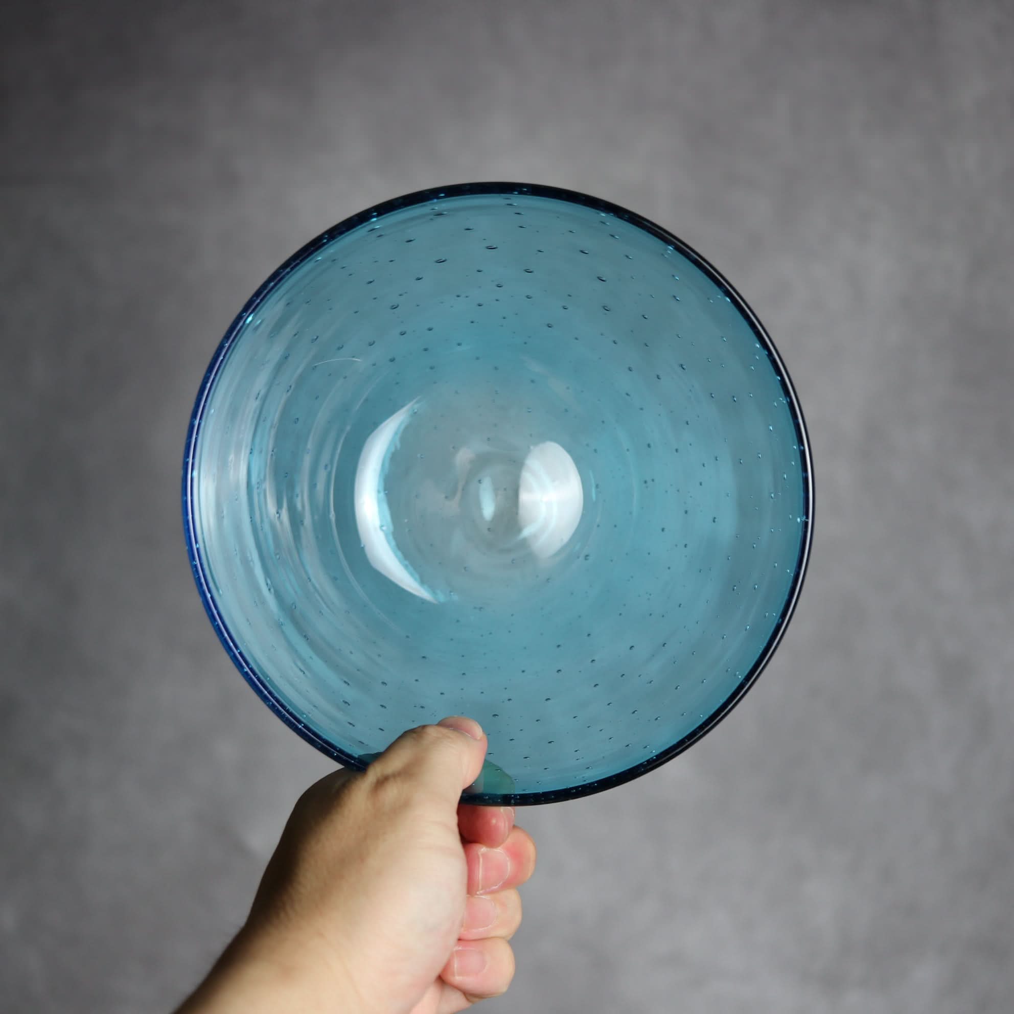 気泡ボウル 小 水色 琉球ガラス ガラス工房清天 琉球ガラス.