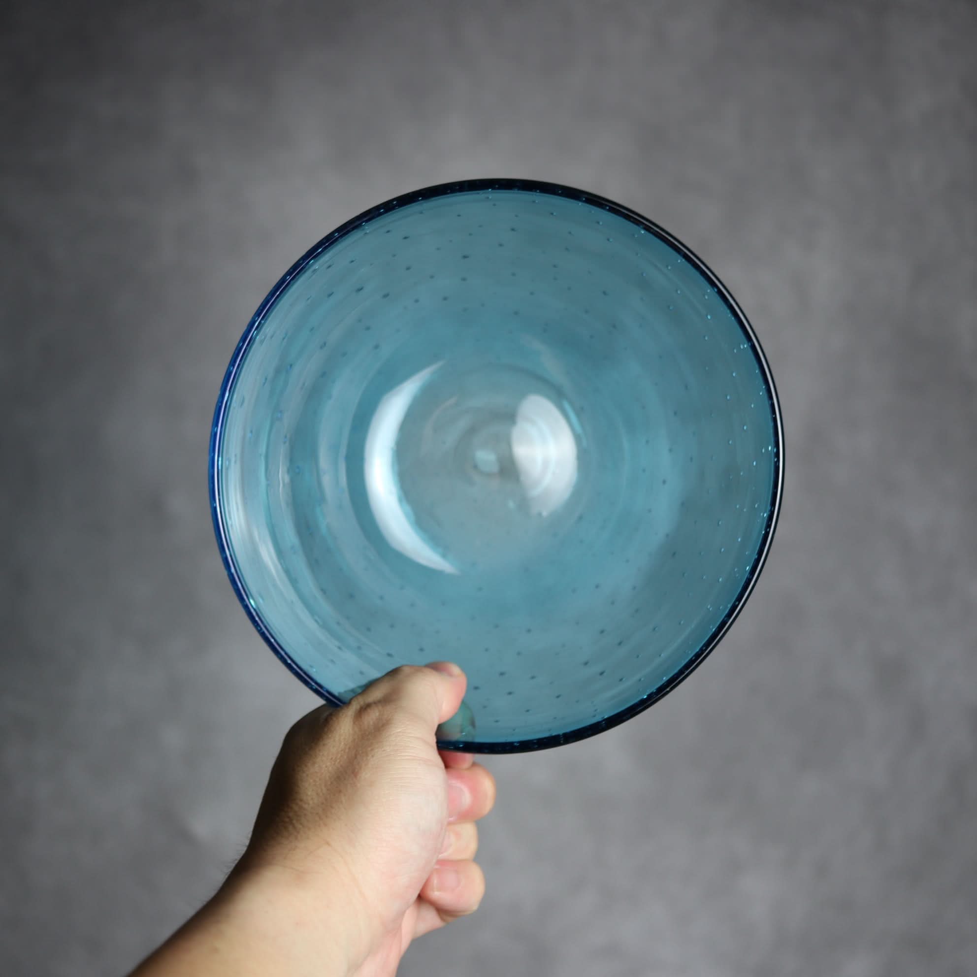 気泡ボウル 小 水色 琉球ガラス ガラス工房清天 琉球ガラス.