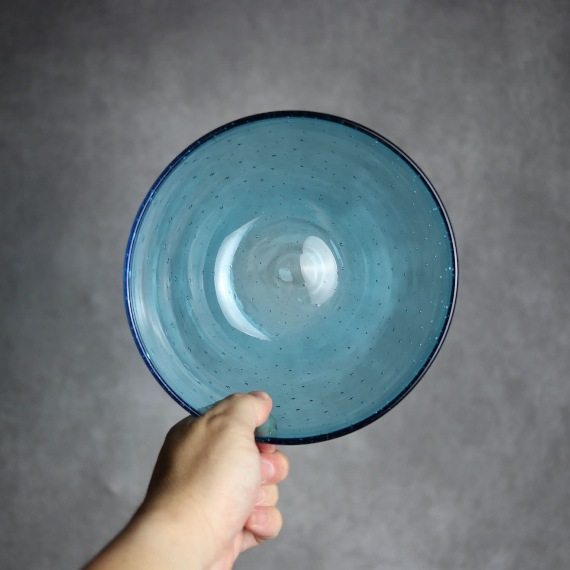 気泡ボウル 小 水色 琉球ガラス ガラス工房清天 琉球ガラス.