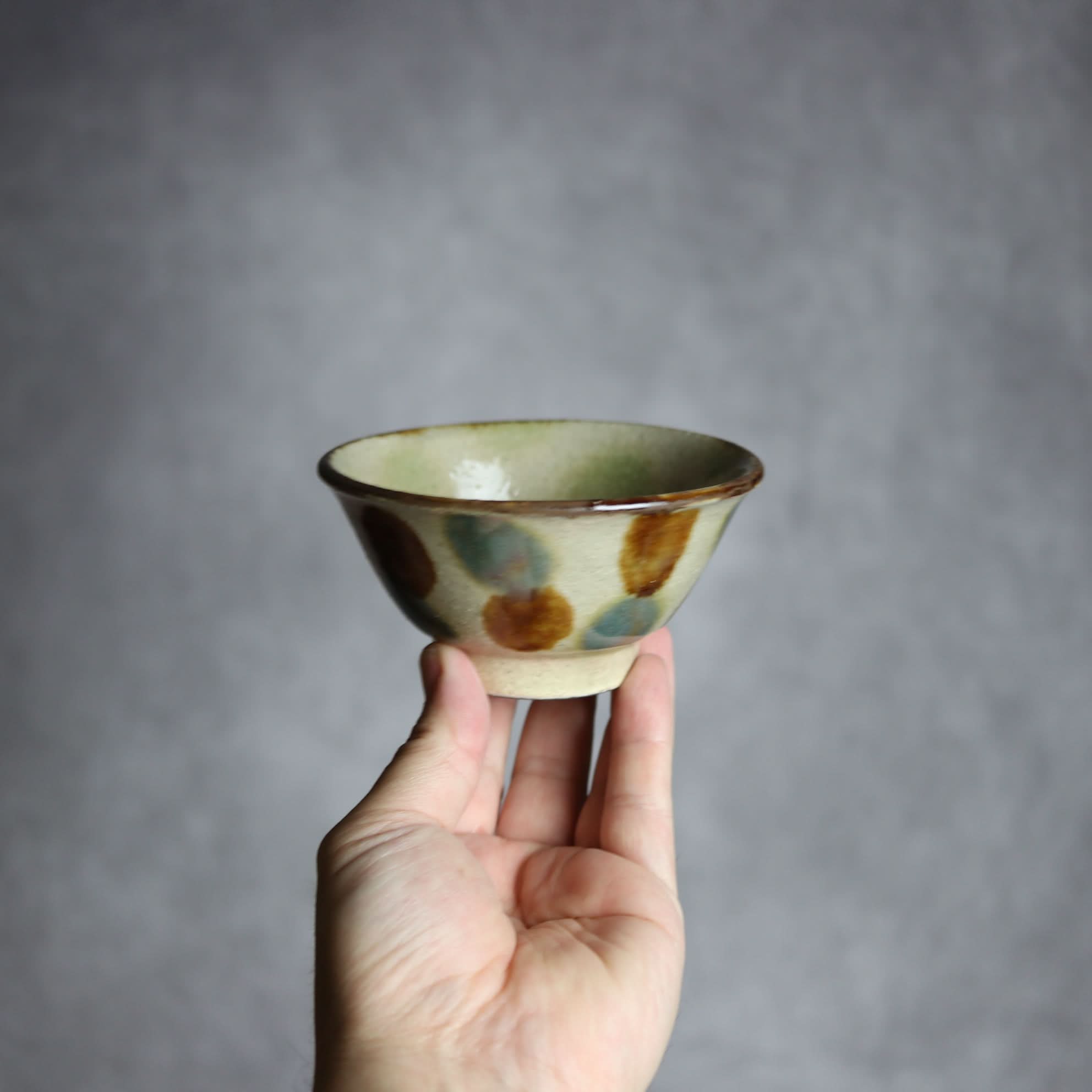 3.5寸マカイ1 三彩 点打 やちむん 陶器 北窯 松田共司工房 やちむん 陶器.