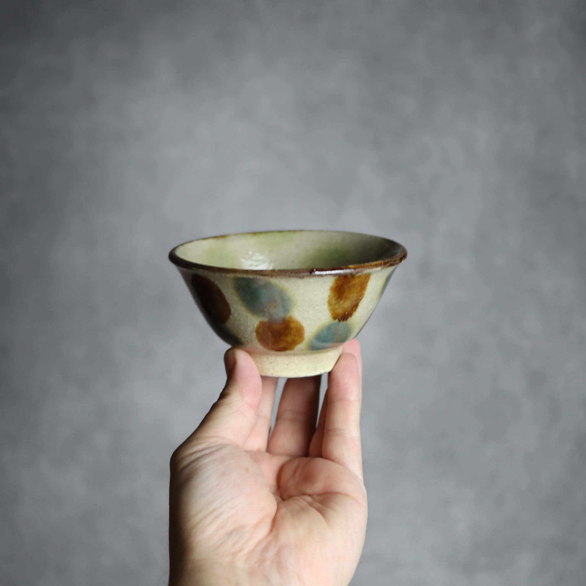 3.5寸マカイ1 三彩 点打 やちむん 陶器 北窯 松田共司工房 やちむん 陶器.