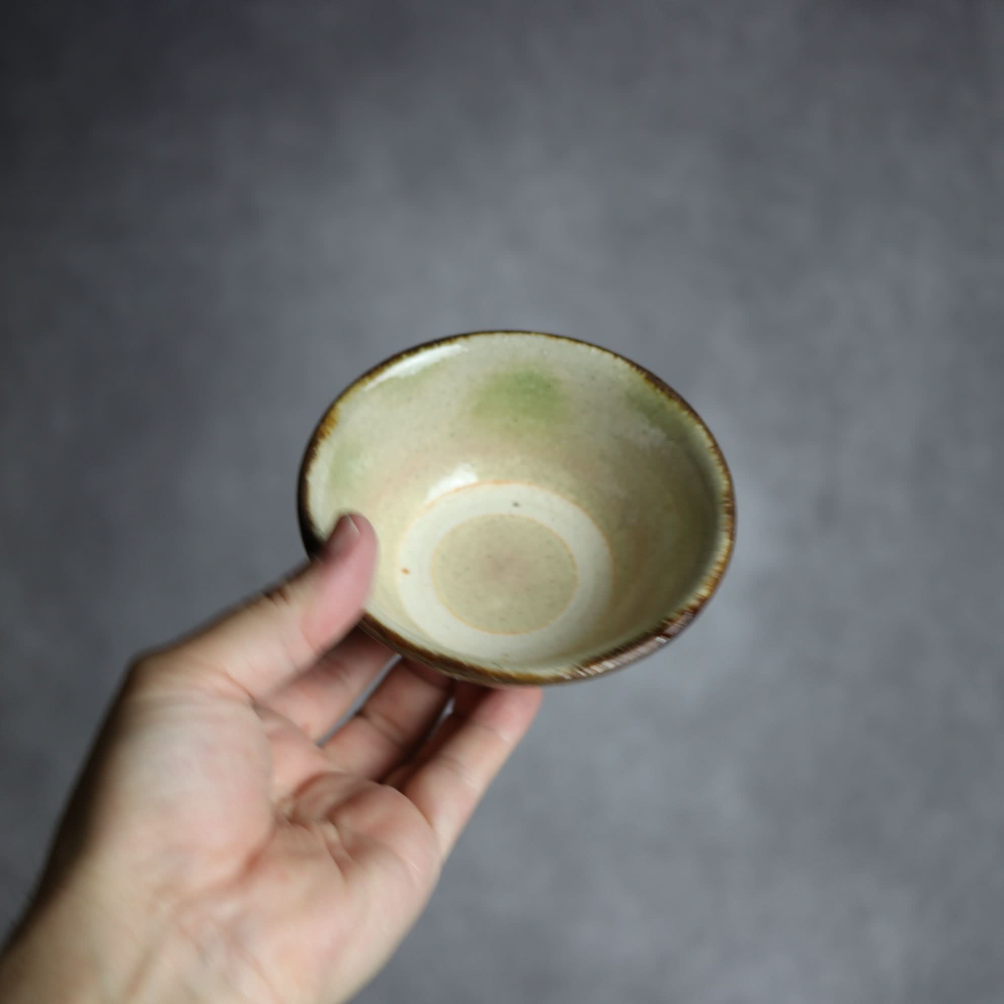 3.5寸マカイ1 三彩 点打 やちむん 陶器 北窯 松田共司工房 やちむん 陶器.