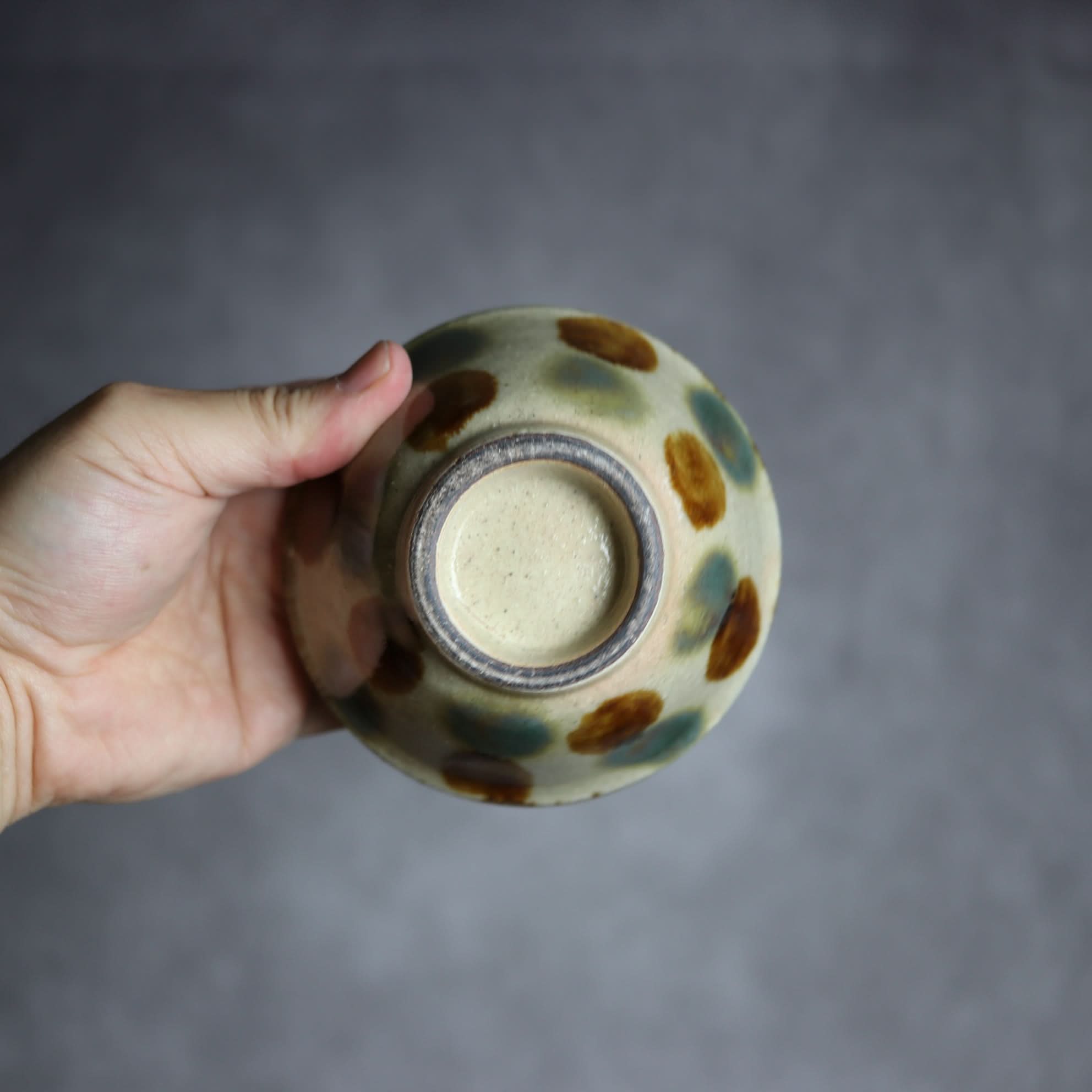 3.5寸マカイ1 三彩 点打 やちむん 陶器 北窯 松田共司工房 やちむん 陶器.