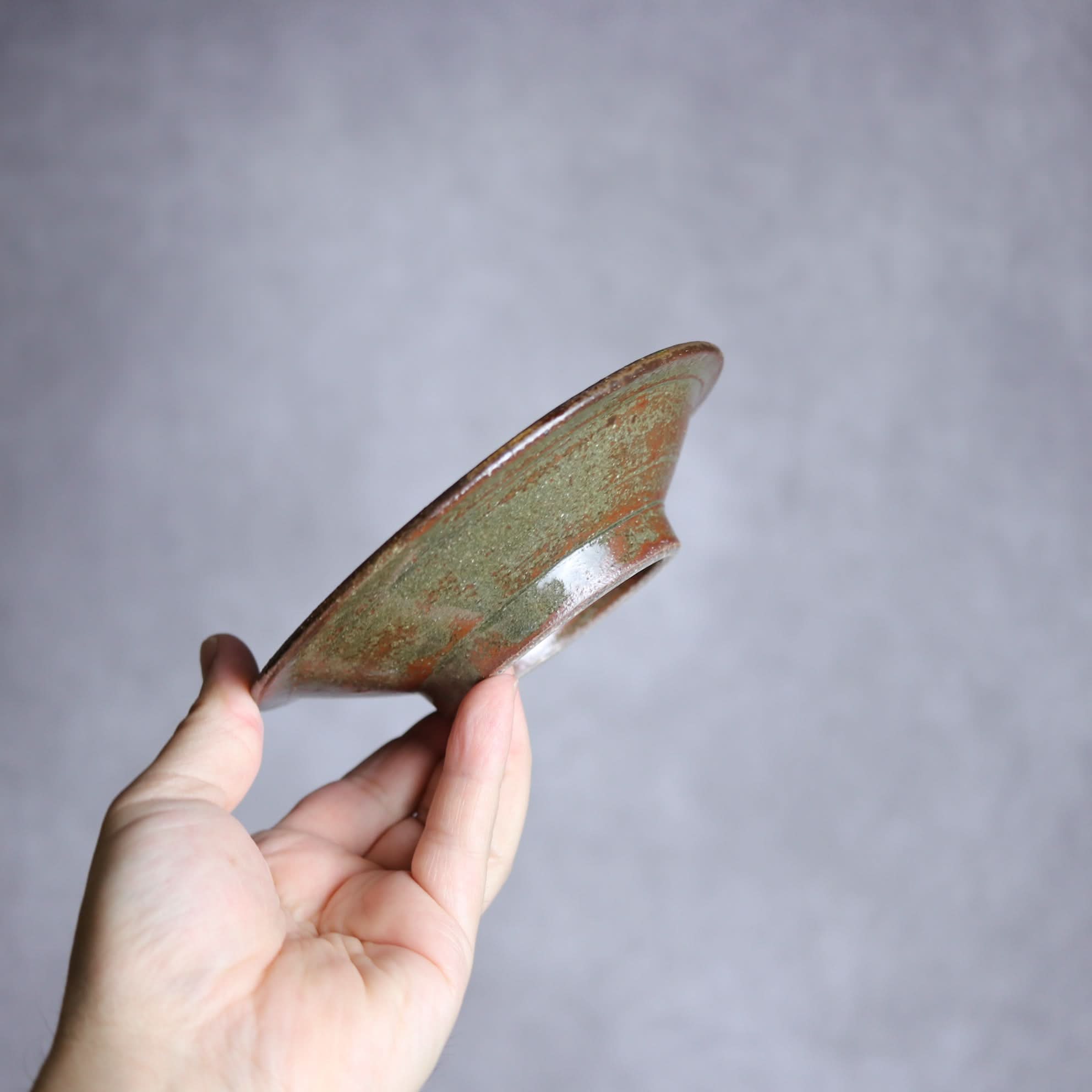 4.5寸皿1 飴 呉須釉 点打 やちむん 陶器 北窯 松田共司工房 やちむん 陶器.