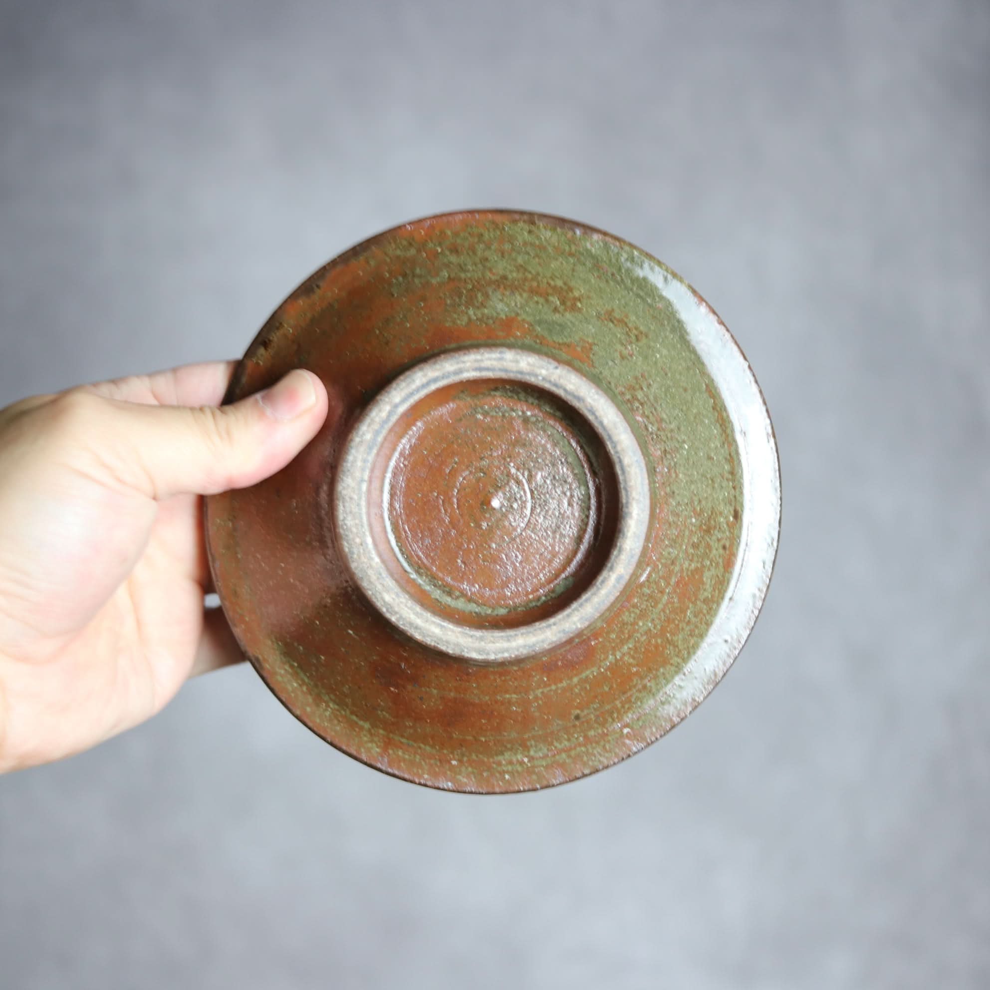 4.5寸皿1 飴 呉須釉 点打 やちむん 陶器 北窯 松田共司工房 やちむん 陶器.
