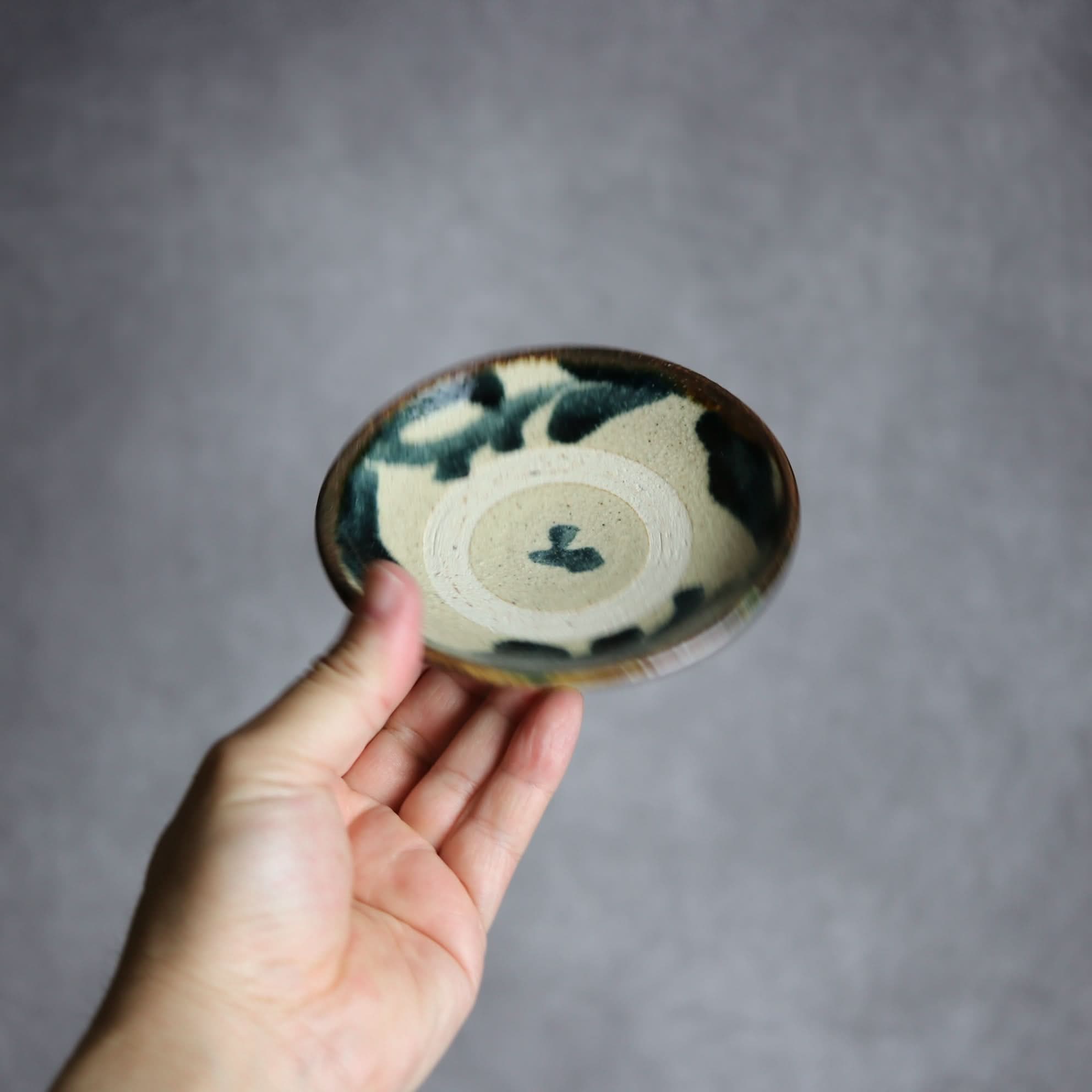 3.5寸皿2 呉須釉 唐草 やちむん 陶器 北窯 松田共司工房 やちむん 陶器.