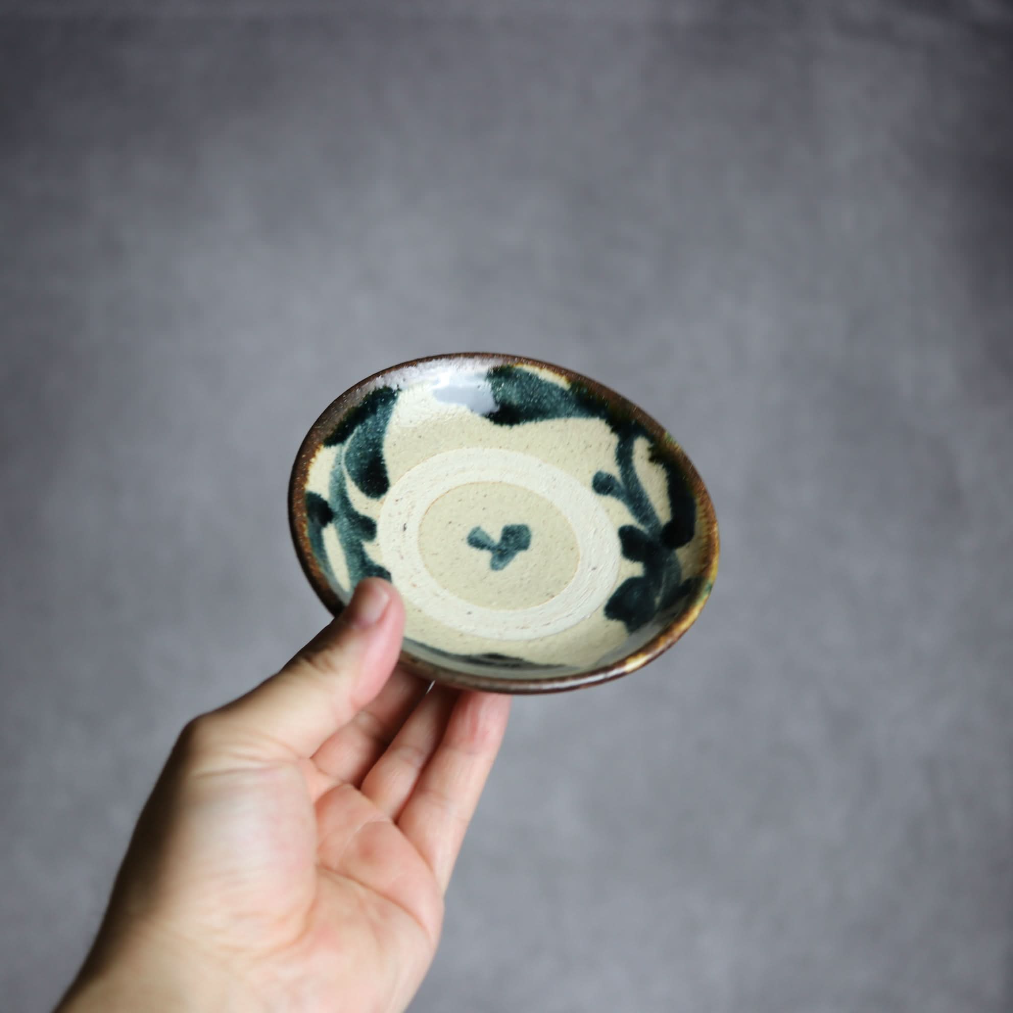 3.5寸皿2 呉須釉 唐草 やちむん 陶器 北窯 松田共司工房 やちむん 陶器.