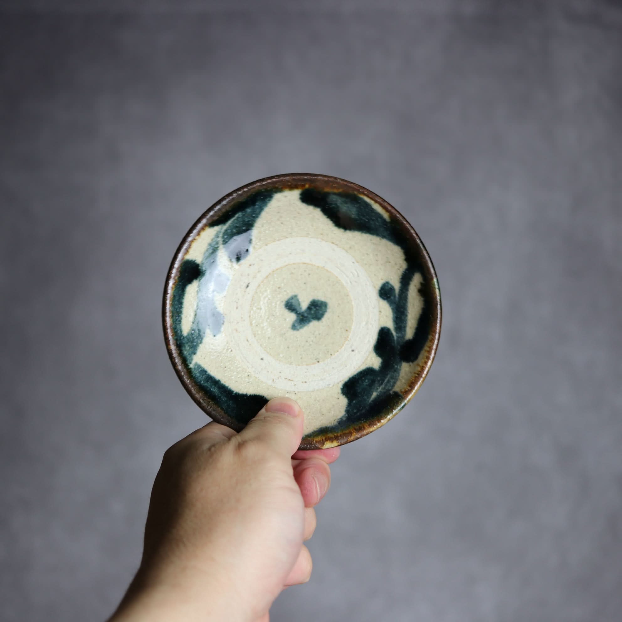 3.5寸皿2 呉須釉 唐草 やちむん 陶器 北窯 松田共司工房 やちむん 陶器.