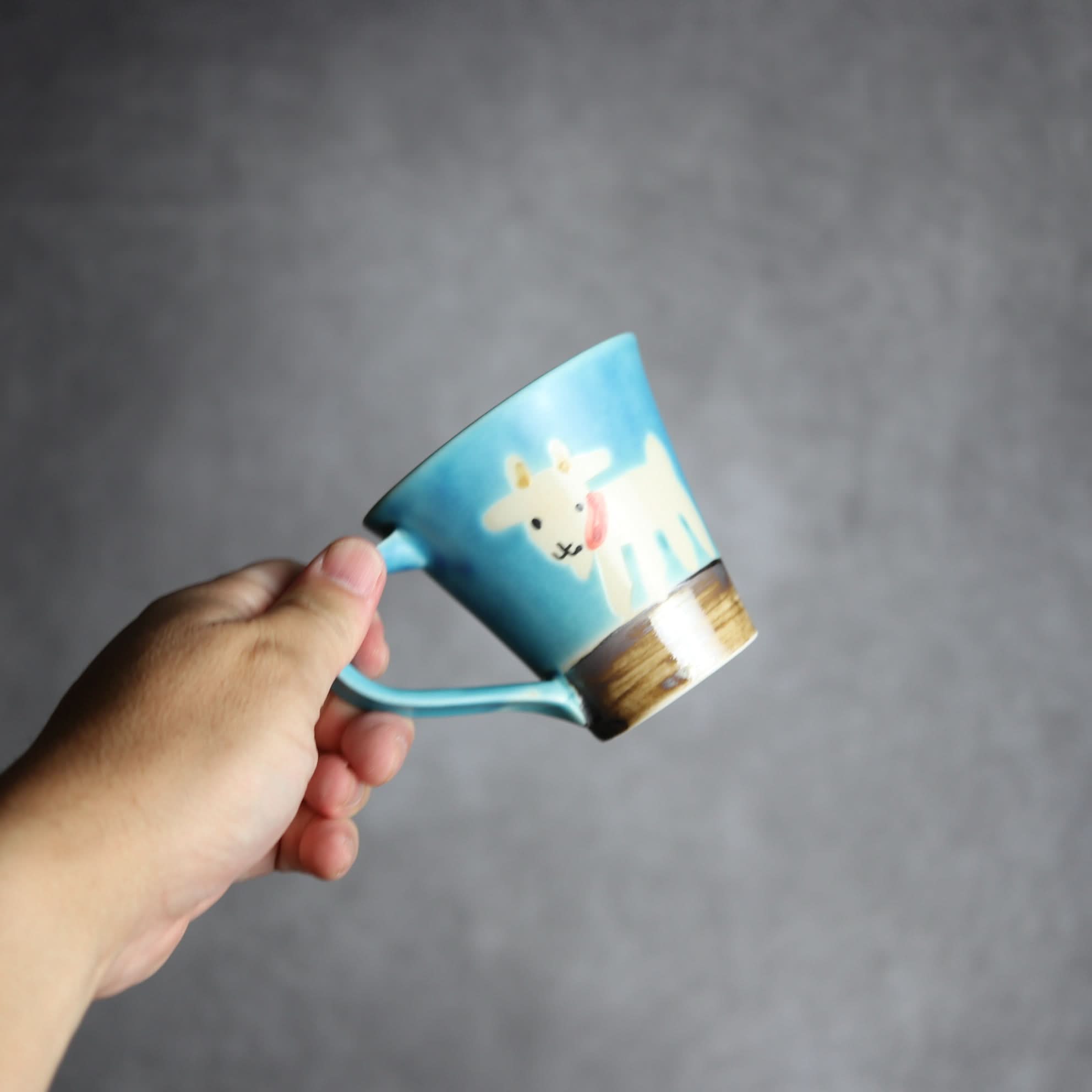 アニマルマグ ヤギ1 やちむん 陶器 atelier qucchane やちむん 陶器.