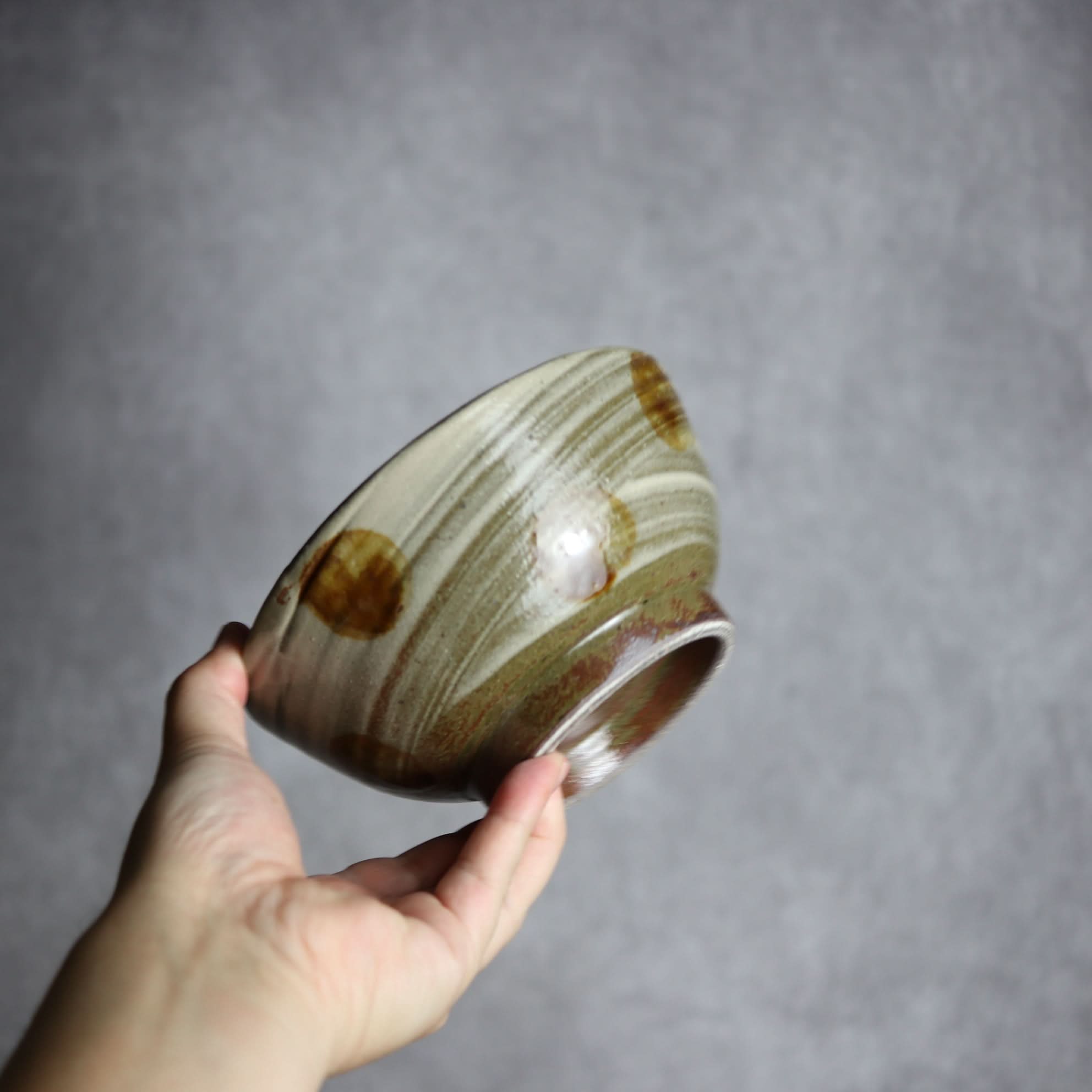 5寸鉢1 飴釉 刷毛目 点打 やちむん 陶器 北窯 松田米司工房 やちむん 陶器.