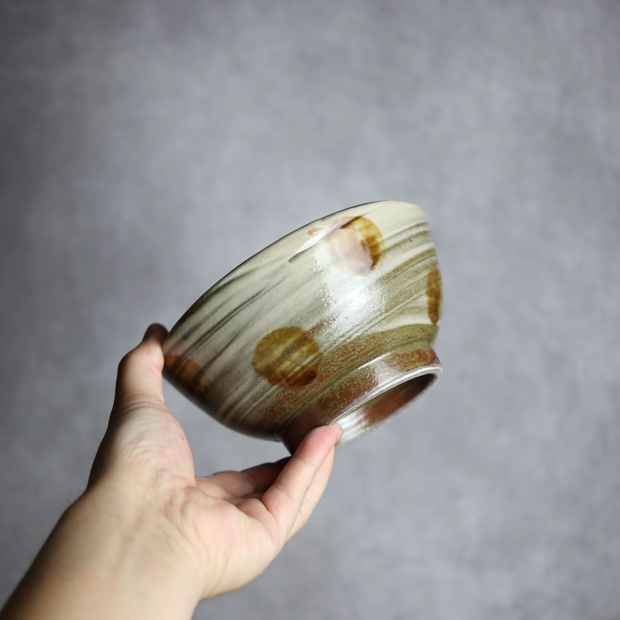 5寸鉢1 飴釉 刷毛目 点打 やちむん 陶器 北窯 松田米司工房 やちむん 陶器.