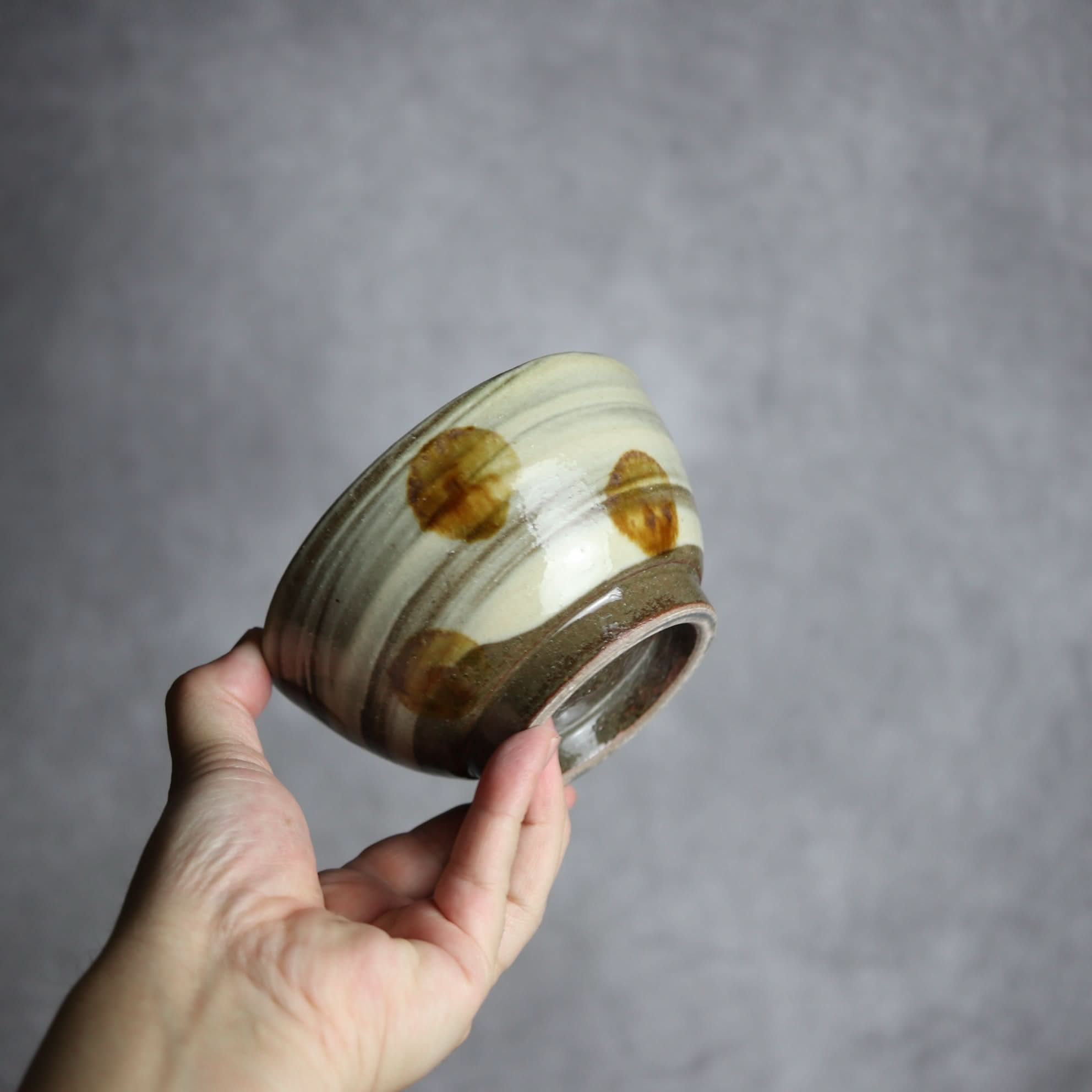 ぐい呑1 青釉 点打 やちむん 陶器 拓美窯 やちむん 陶器.