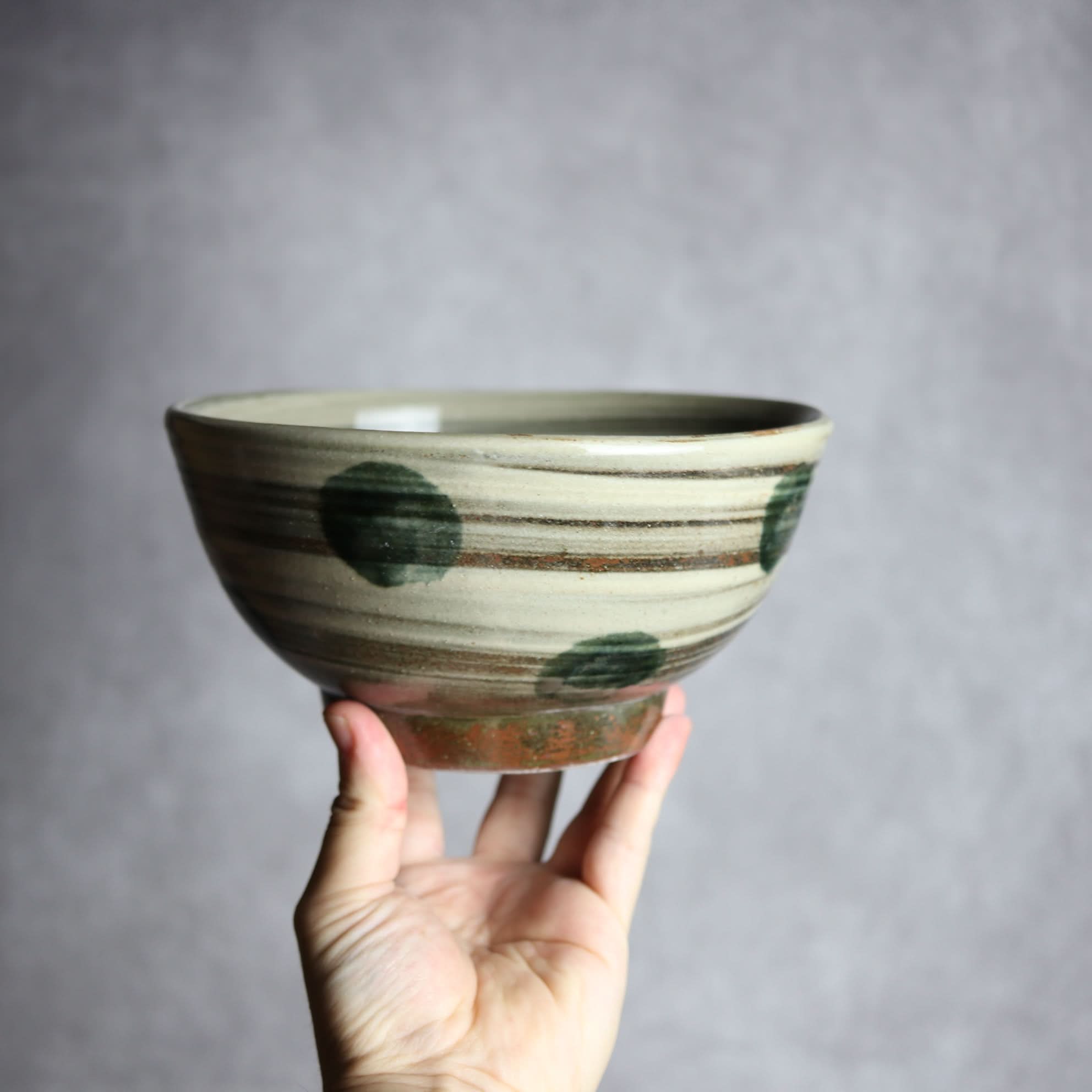 6寸鉢1 呉須釉 刷毛目 点打 やちむん 陶器 北窯 松田米司工房 やちむん 陶器.
