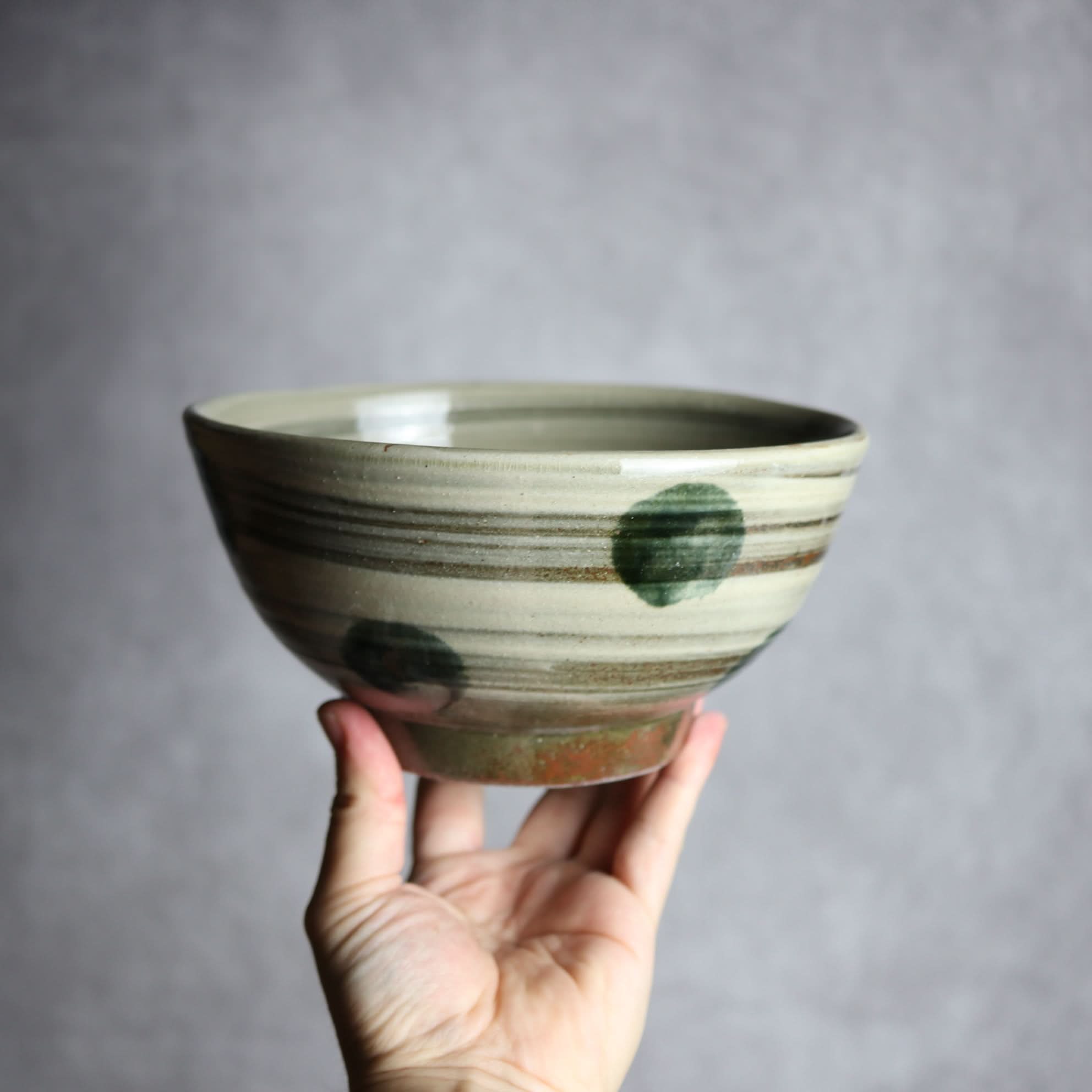6寸鉢1 呉須釉 刷毛目 点打 やちむん 陶器 北窯 松田米司工房 やちむん 陶器.
