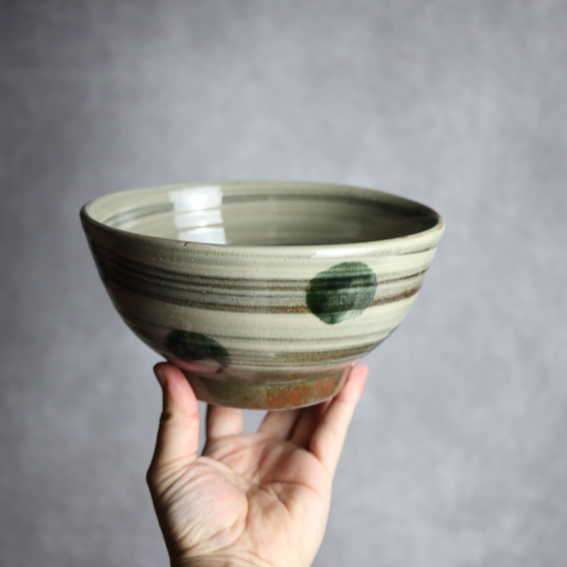 6寸鉢1 呉須釉 刷毛目 点打 やちむん 陶器 北窯 松田米司工房 やちむん 陶器.