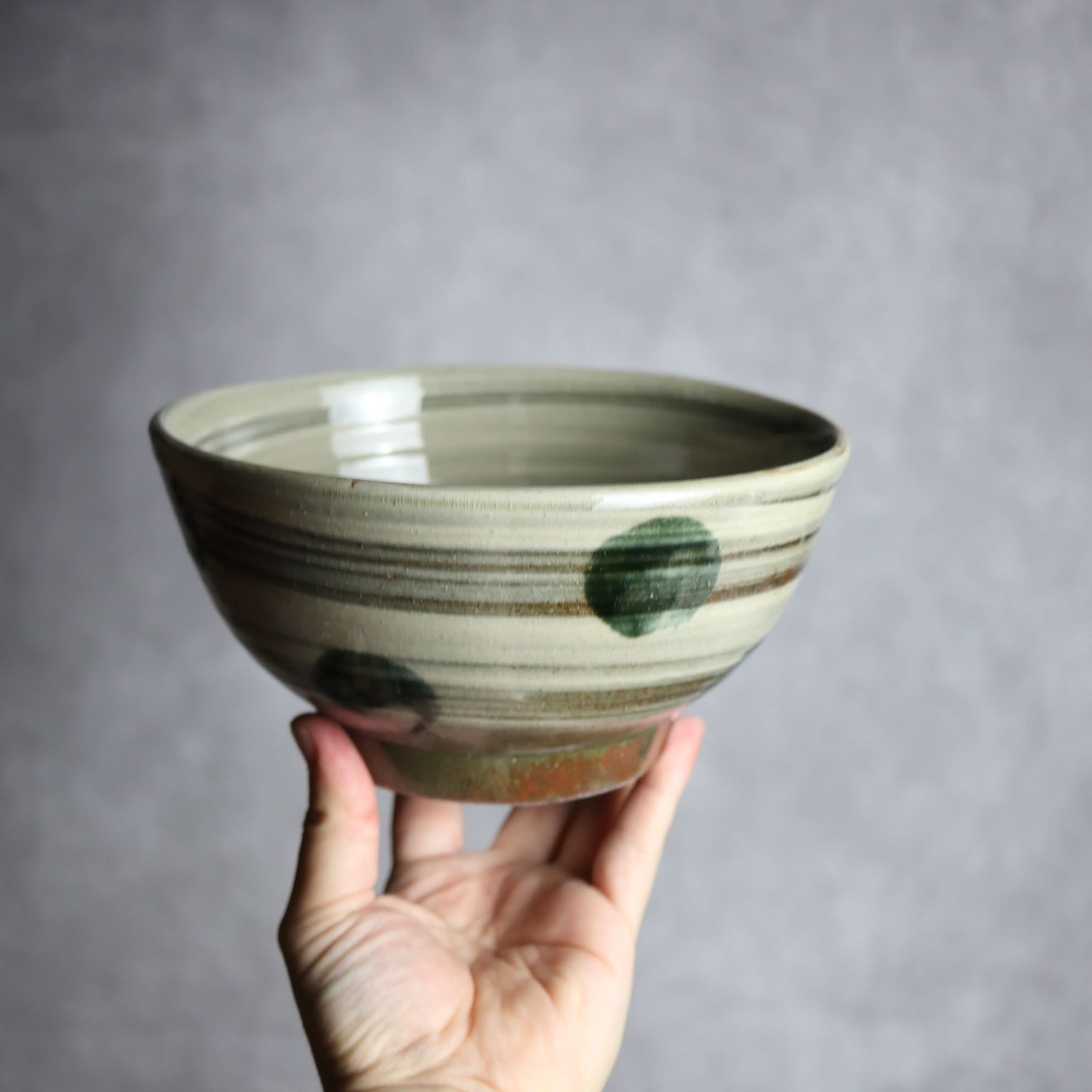 6寸鉢1 呉須釉 刷毛目 点打 やちむん 陶器 北窯 松田米司工房 やちむん 陶器.