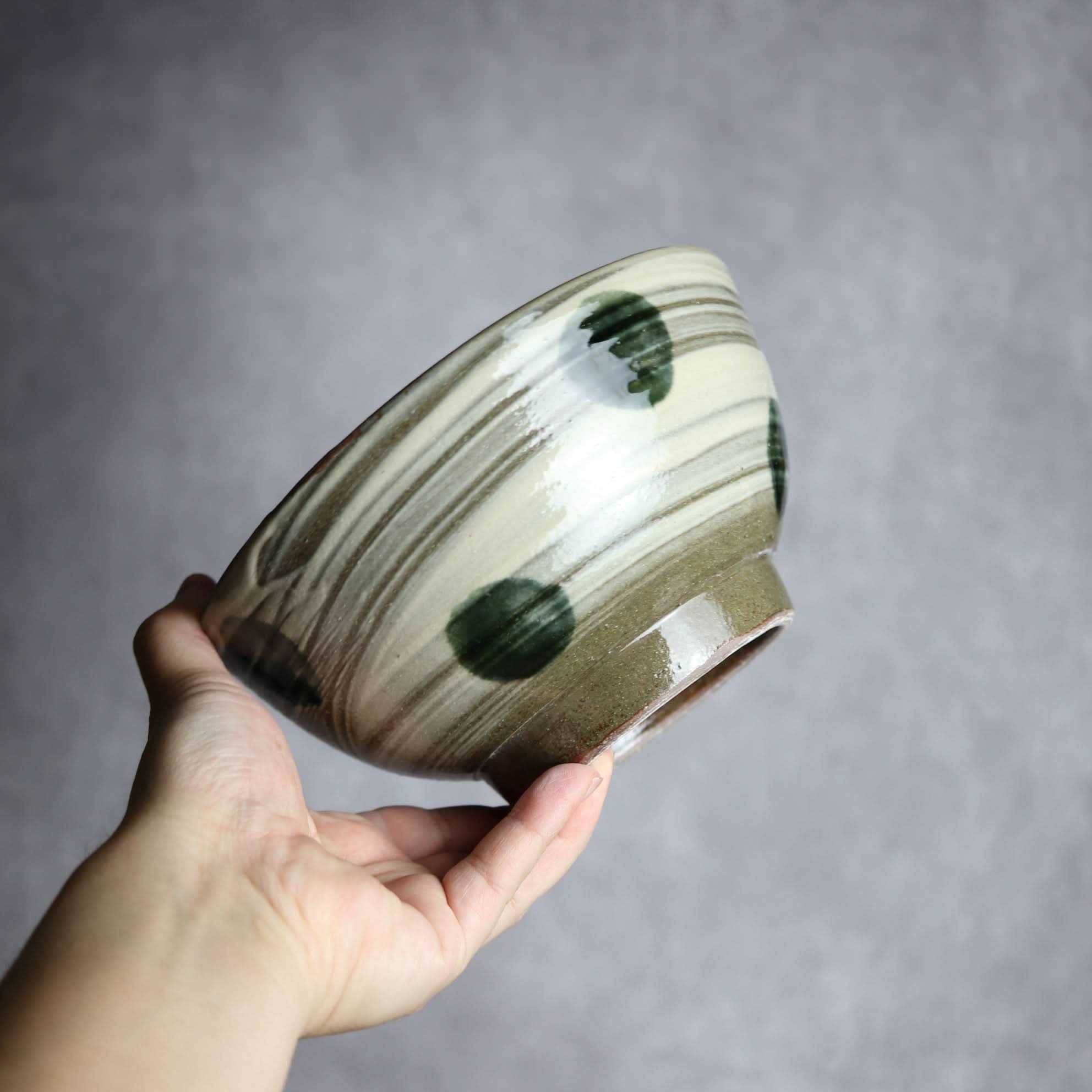 6寸鉢1 呉須釉 刷毛目 点打 やちむん 陶器 北窯 松田米司工房 やちむん 陶器.