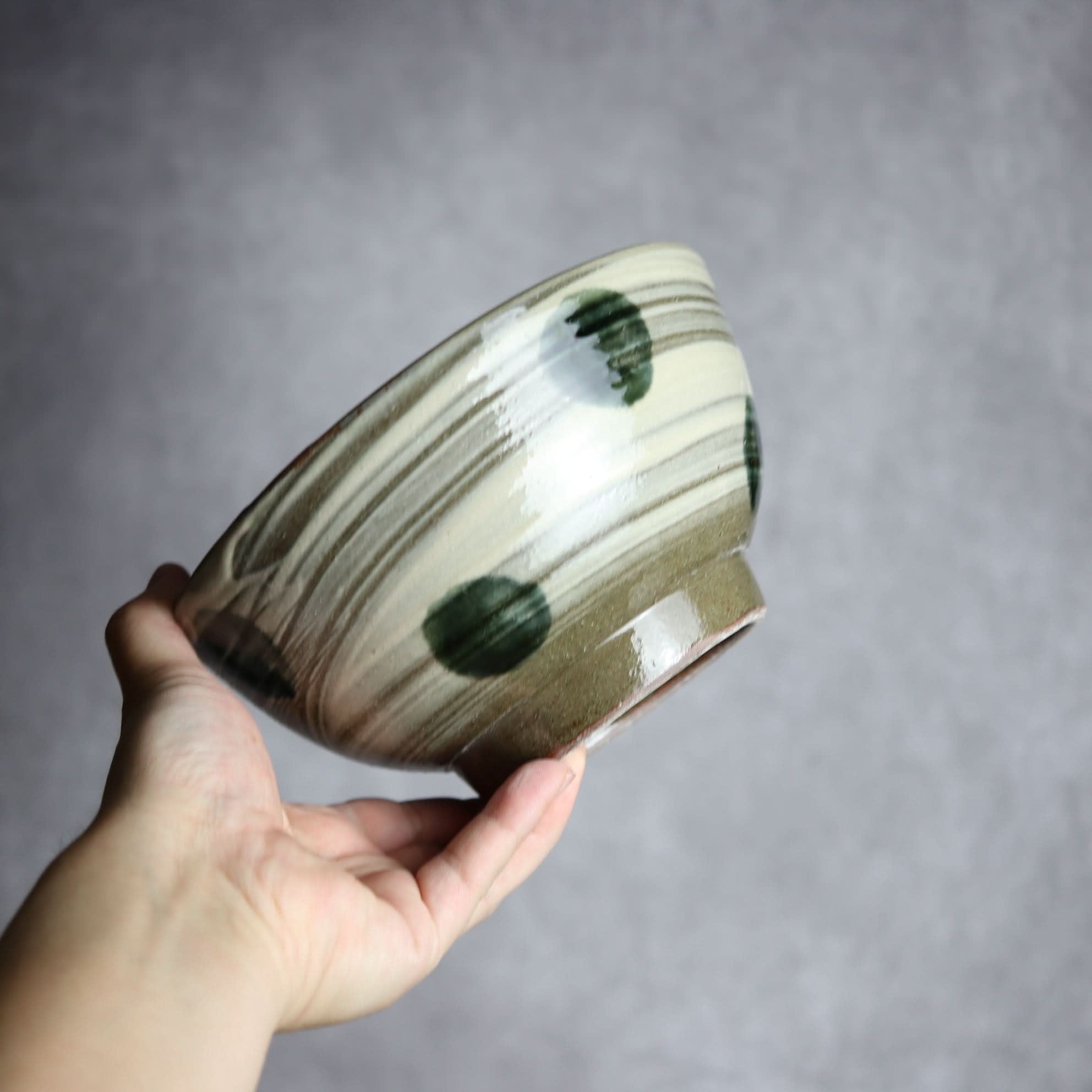 6寸鉢1 呉須釉 刷毛目 点打 やちむん 陶器 北窯 松田米司工房 やちむん 陶器.