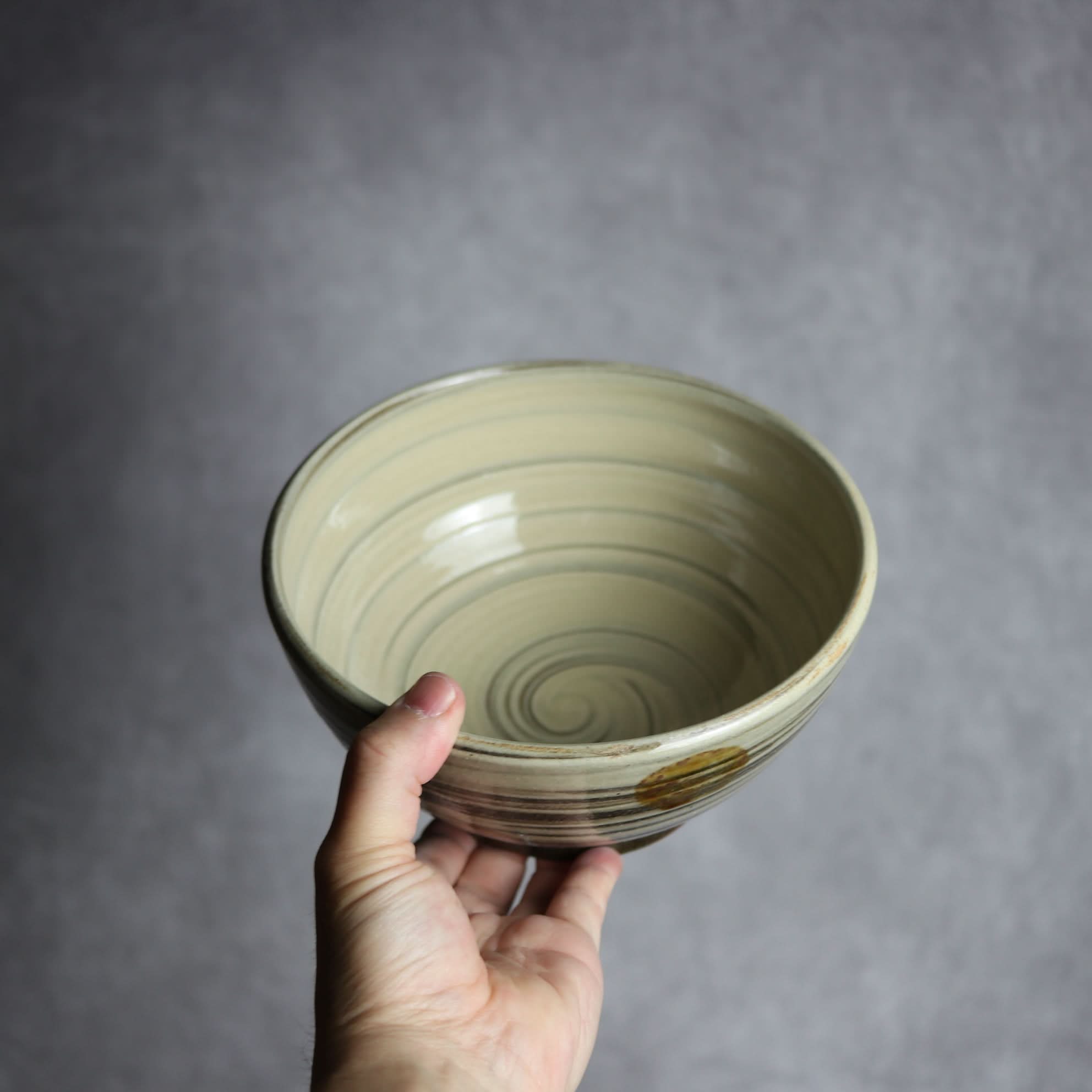 6寸鉢1 飴釉 刷毛目 点打 やちむん 陶器 北窯 松田米司工房 やちむん 陶器.
