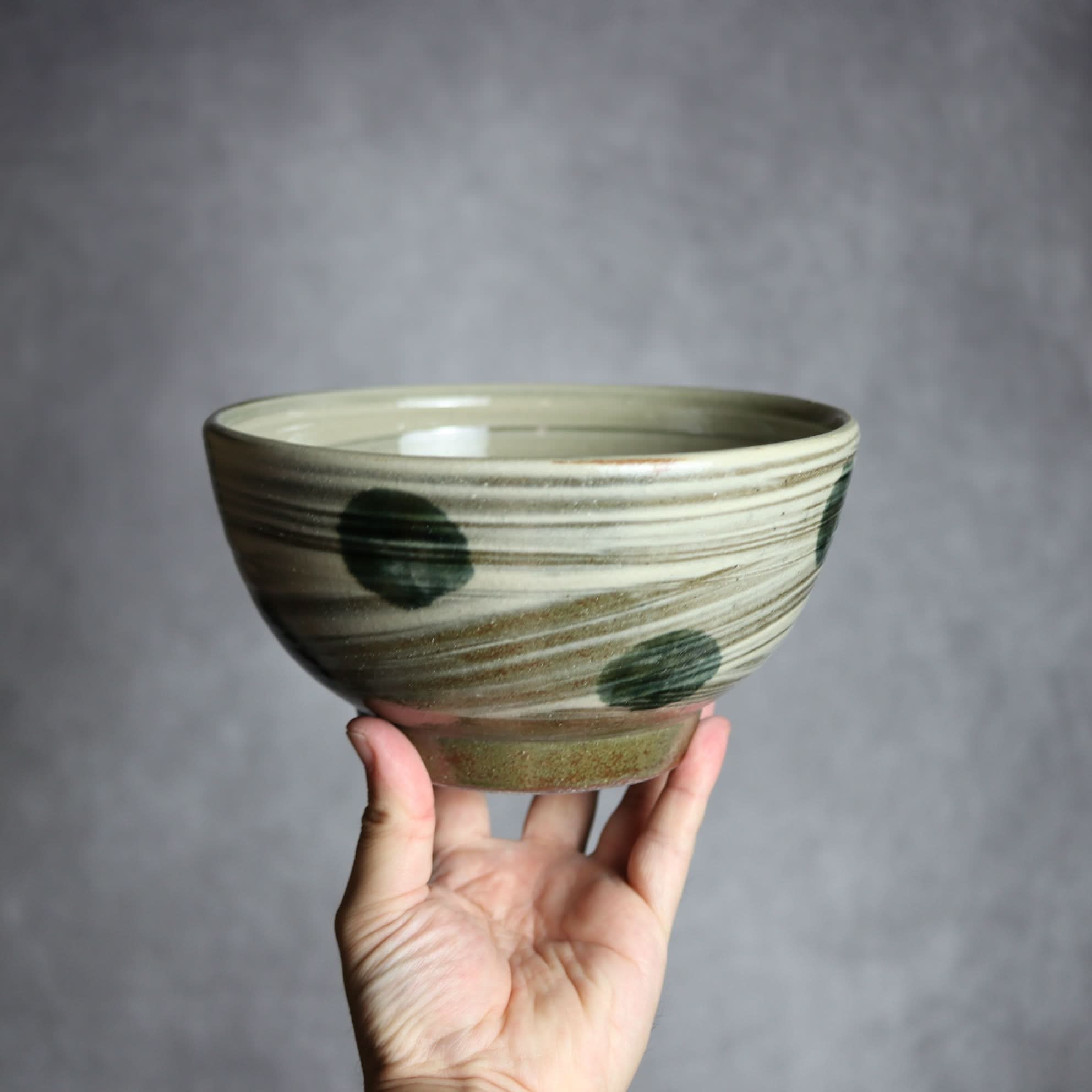 6寸鉢3 呉須釉 刷毛目 点打 やちむん 陶器 北窯 松田米司工房 やちむん 陶器.