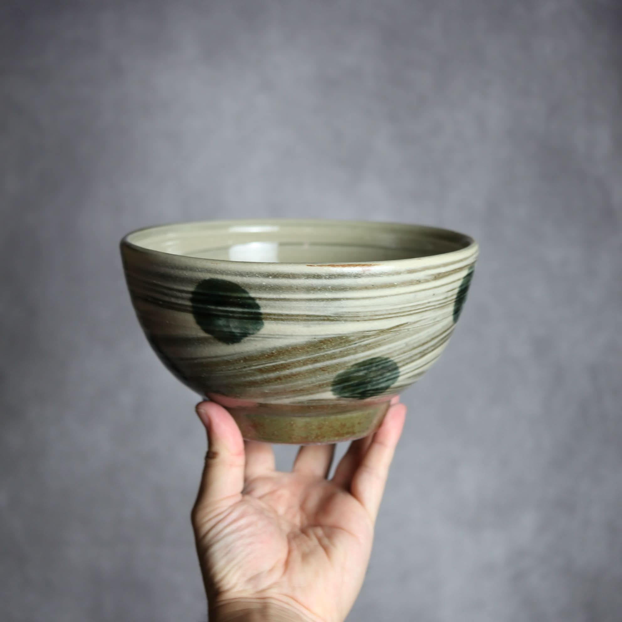 6寸鉢3 呉須釉 刷毛目 点打 やちむん 陶器 北窯 松田米司工房 やちむん 陶器.