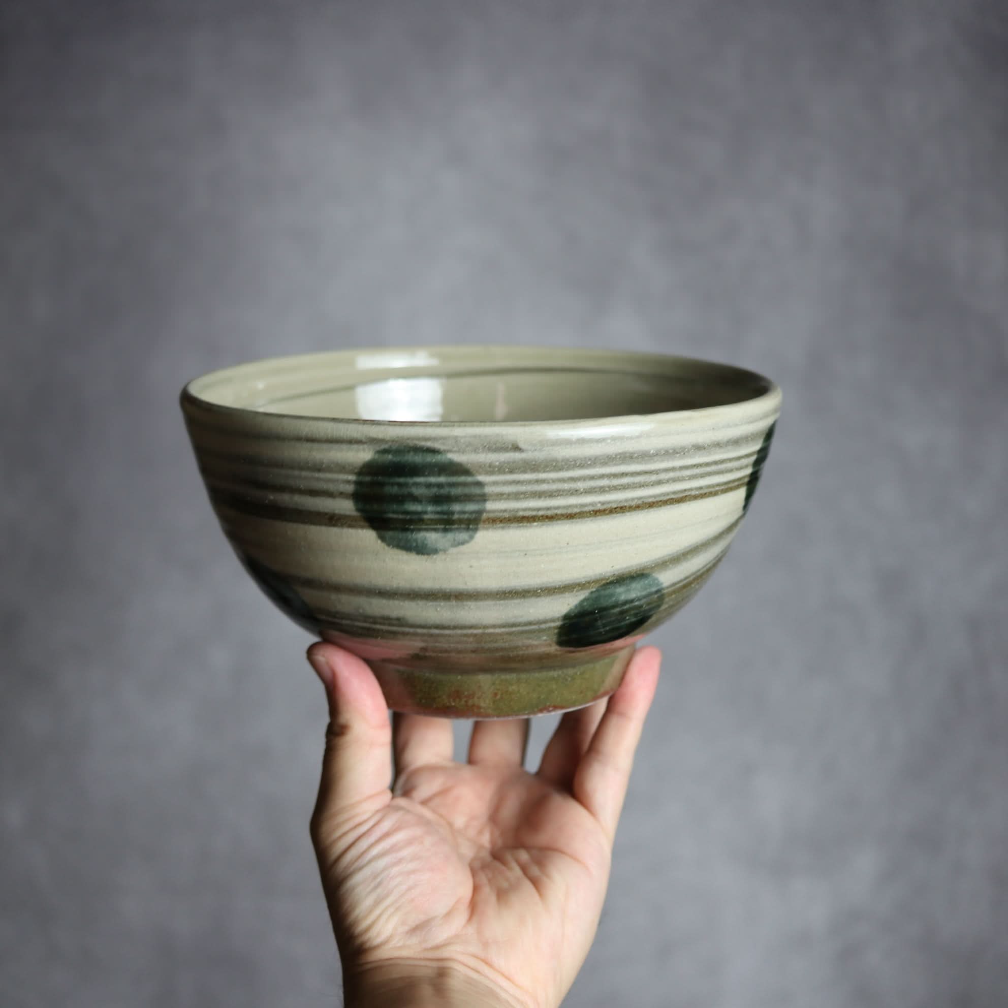 6寸鉢3 呉須釉 刷毛目 点打 やちむん 陶器 北窯 松田米司工房 やちむん 陶器.