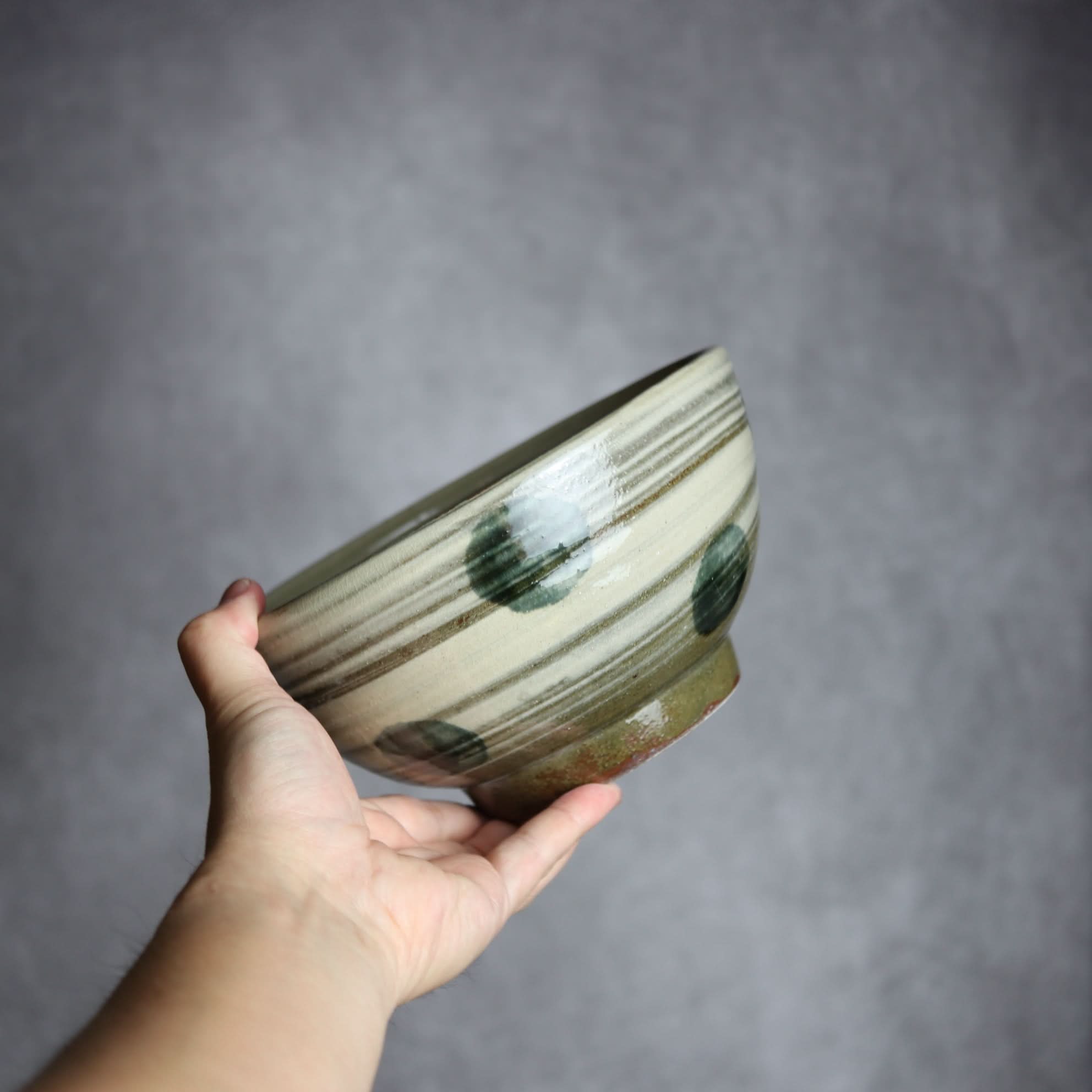 6寸鉢3 呉須釉 刷毛目 点打 やちむん 陶器 北窯 松田米司工房 やちむん 陶器.