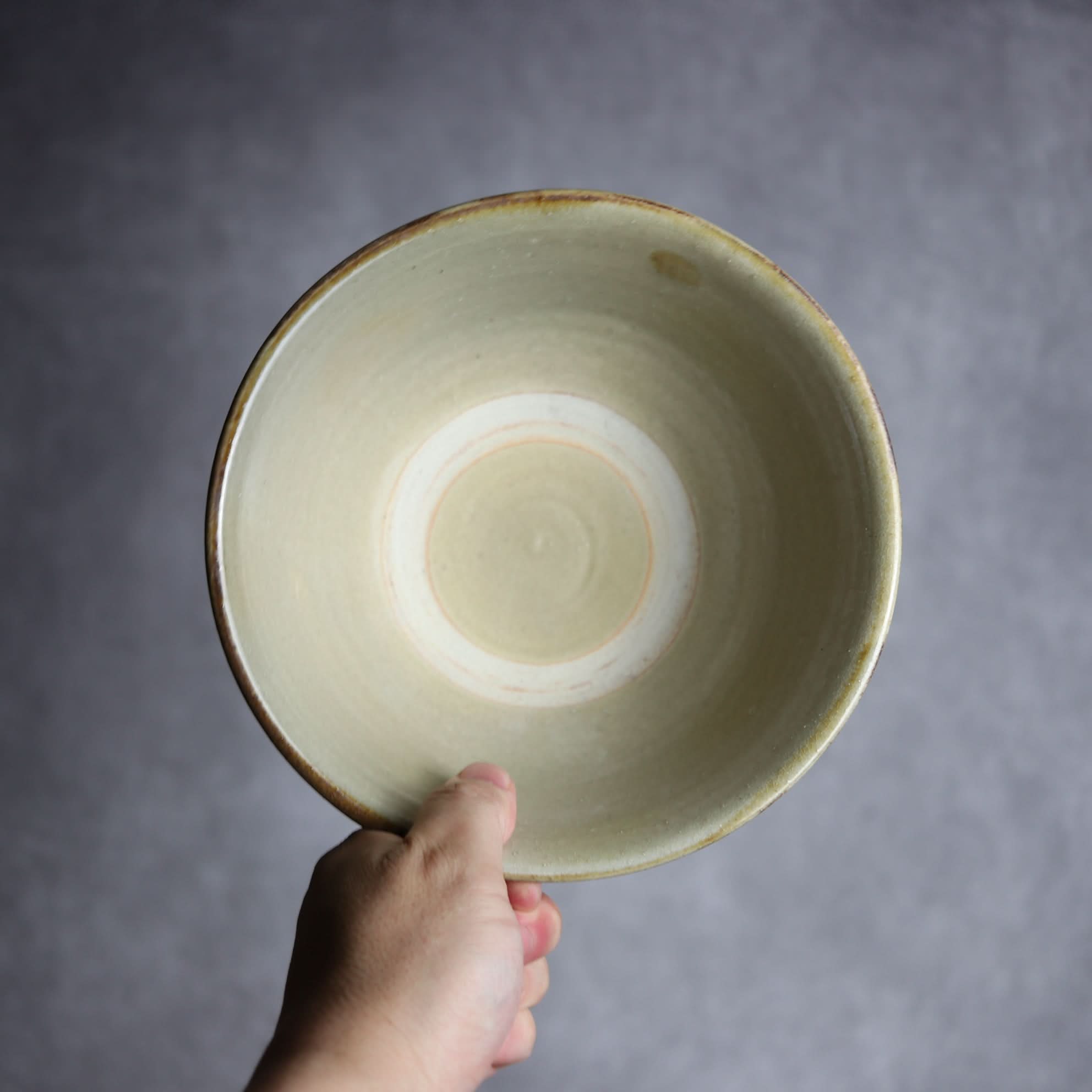 6寸マカイ1 飴 呉須釉 点打 やちむん 陶器 北窯 松田米司工房 やちむん 陶器.