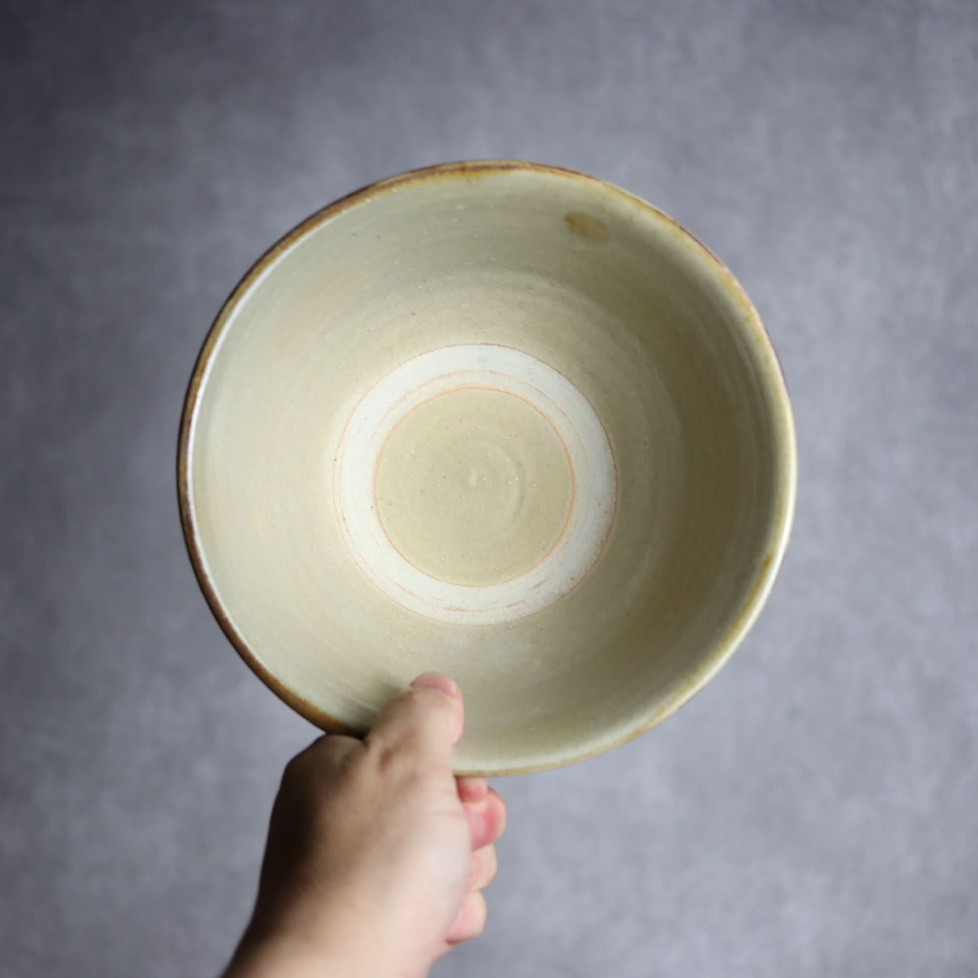 6寸マカイ1 飴 呉須釉 点打 やちむん 陶器 北窯 松田米司工房 やちむん 陶器.