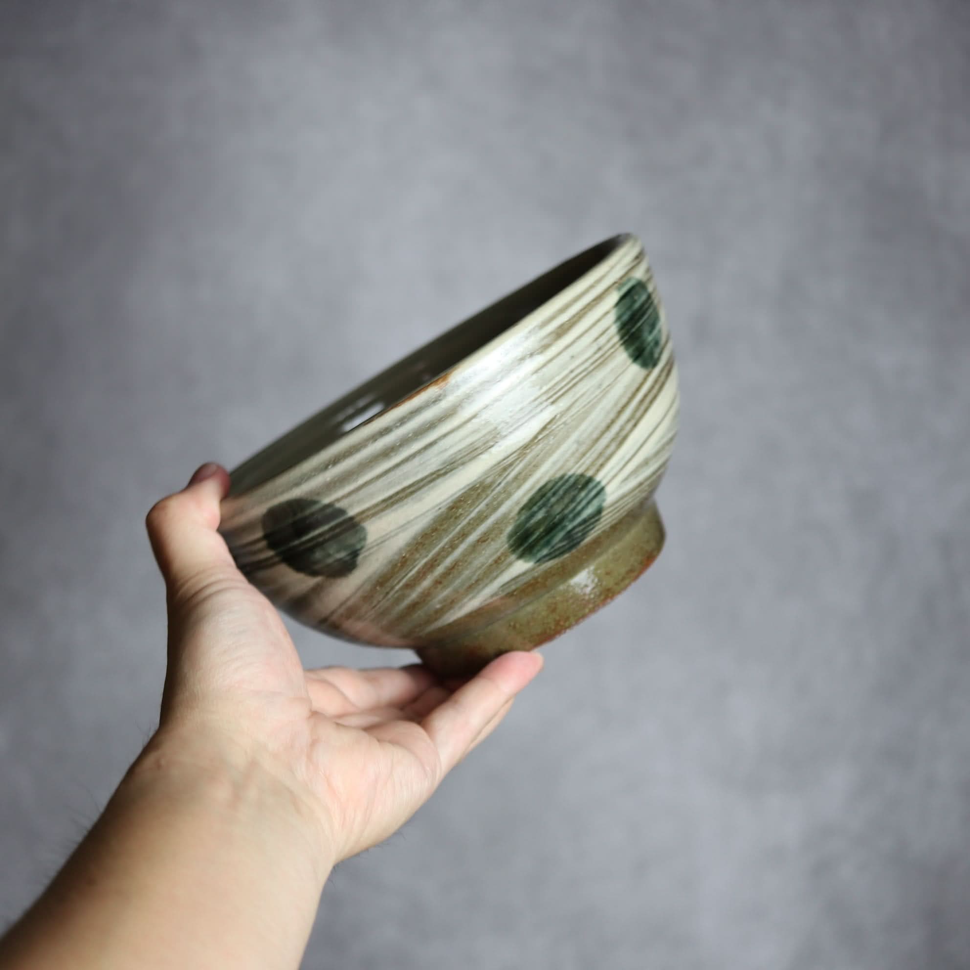 6寸鉢3 呉須釉 刷毛目 点打 やちむん 陶器 北窯 松田米司工房 やちむん 陶器.