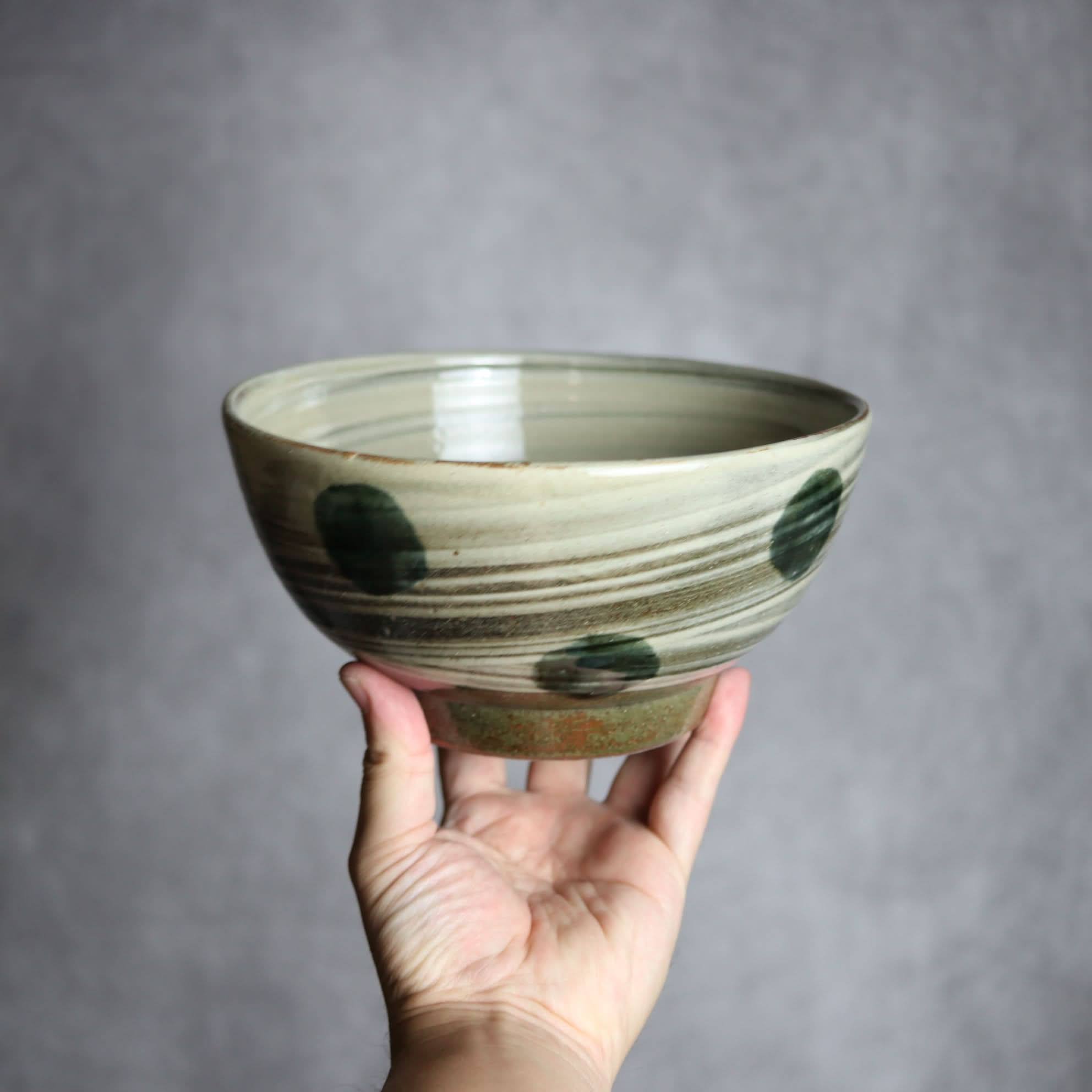 6寸鉢4 呉須釉 刷毛目 点打 やちむん 陶器 北窯 松田米司工房 やちむん 陶器.