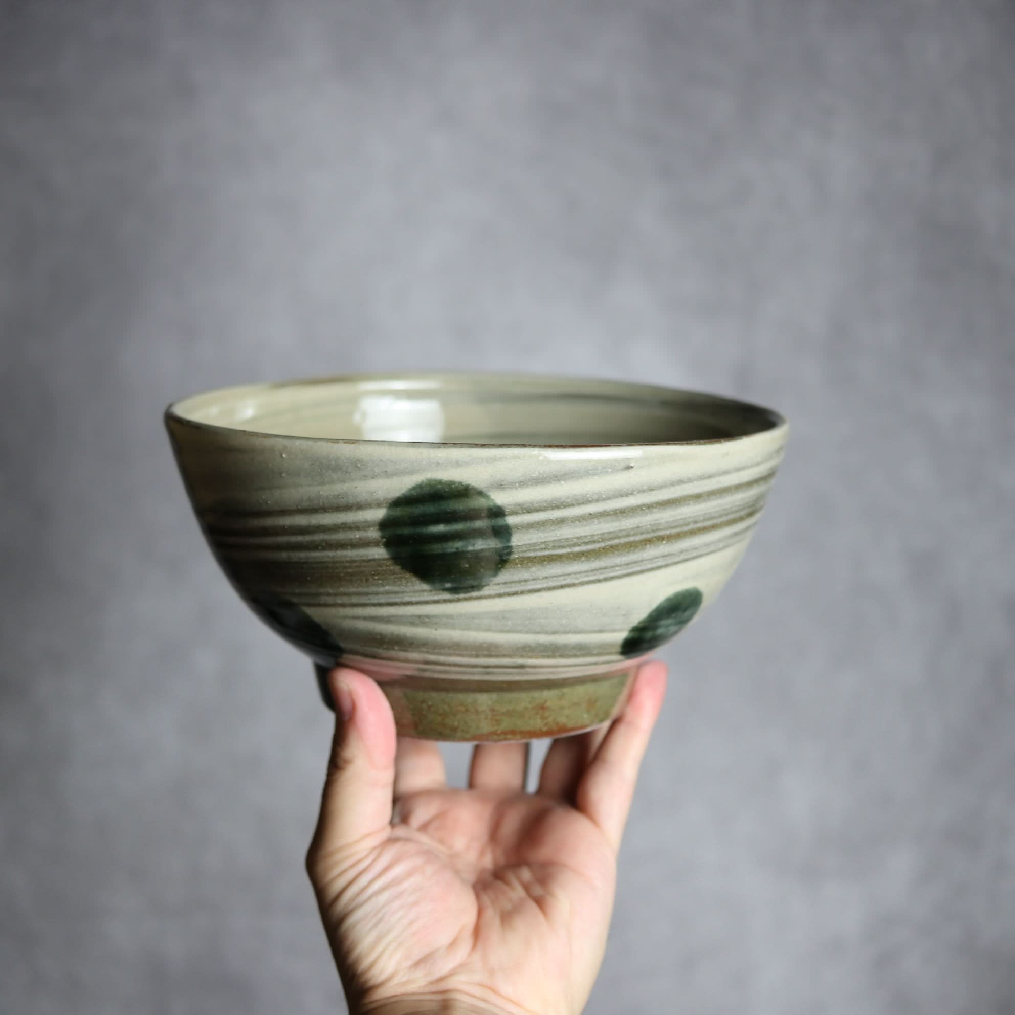 6寸鉢4 呉須釉 刷毛目 点打 やちむん 陶器 北窯 松田米司工房 やちむん 陶器.