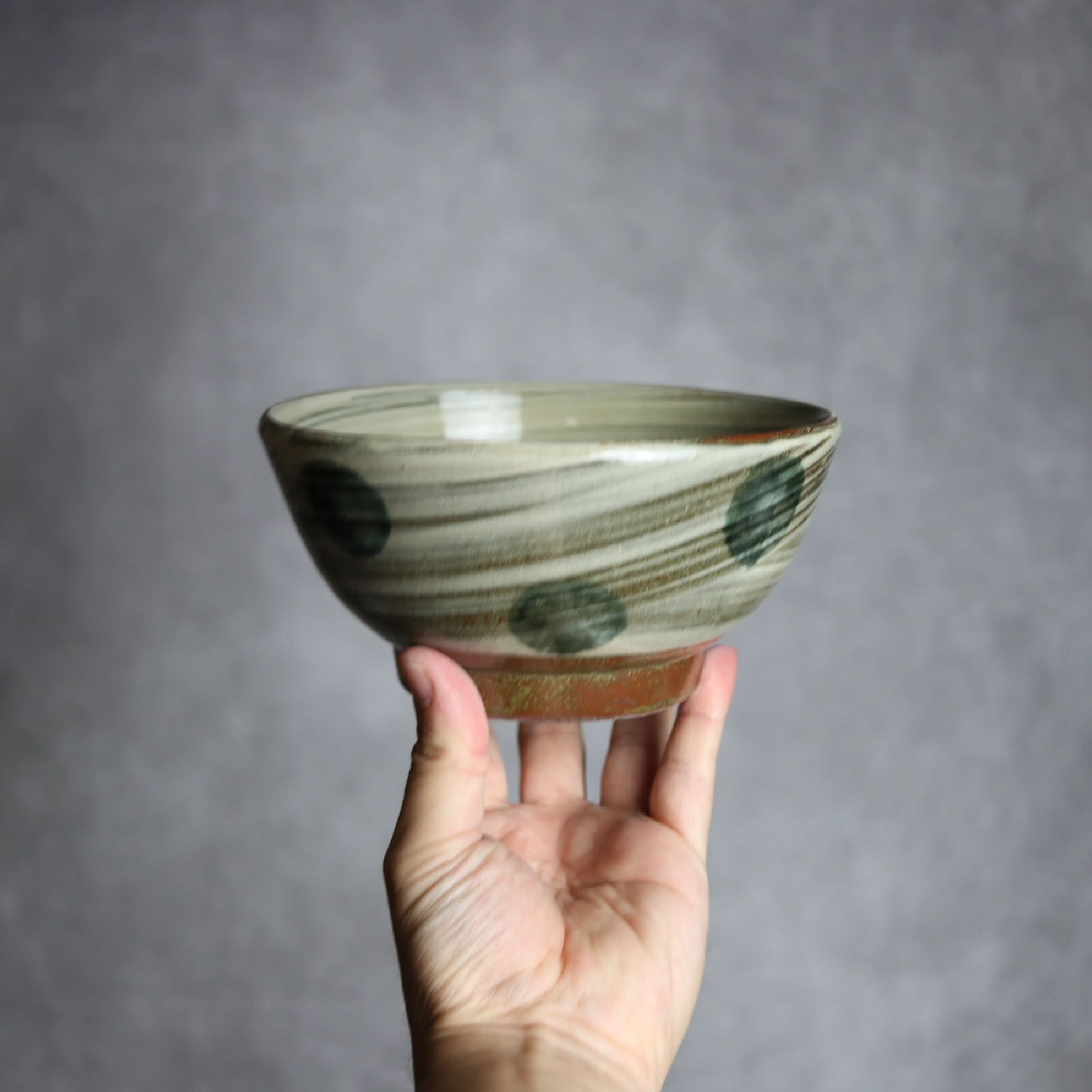 5寸鉢3 呉須釉 刷毛目 点打 やちむん 陶器 北窯 松田米司工房 やちむん 陶器.