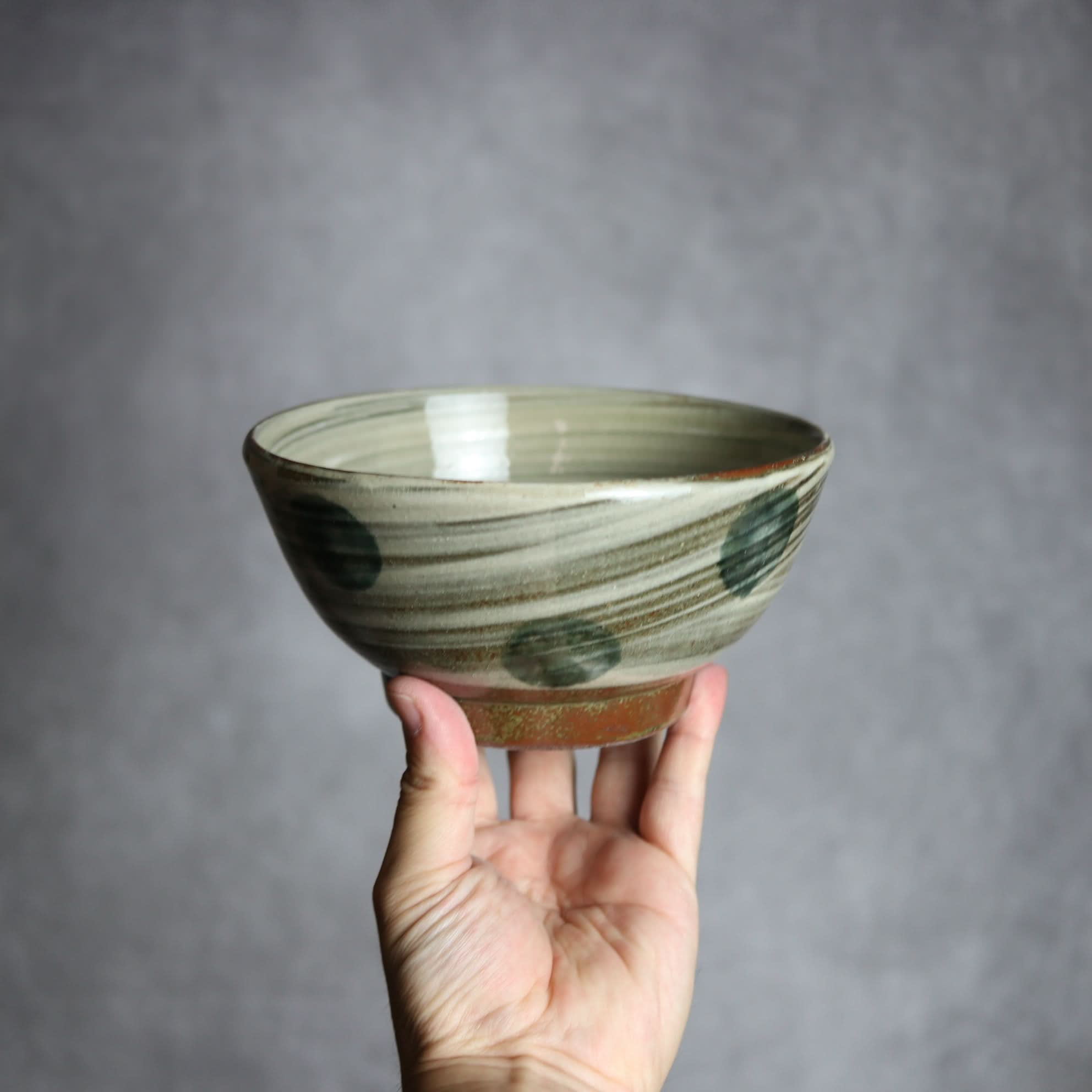 5寸鉢3 呉須釉 刷毛目 点打 やちむん 陶器 北窯 松田米司工房 やちむん 陶器.