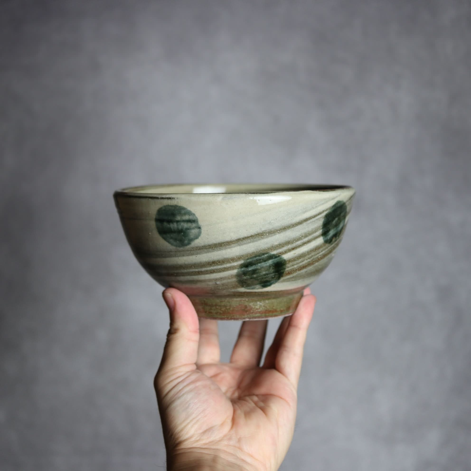 5寸鉢4 呉須釉 刷毛目 点打 やちむん 陶器 北窯 松田米司工房 やちむん 陶器.