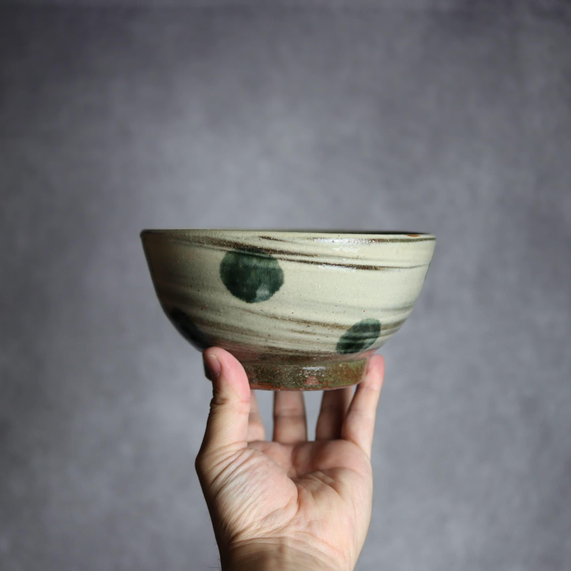 5寸鉢4 呉須釉 刷毛目 点打 やちむん 陶器 北窯 松田米司工房 やちむん 陶器.