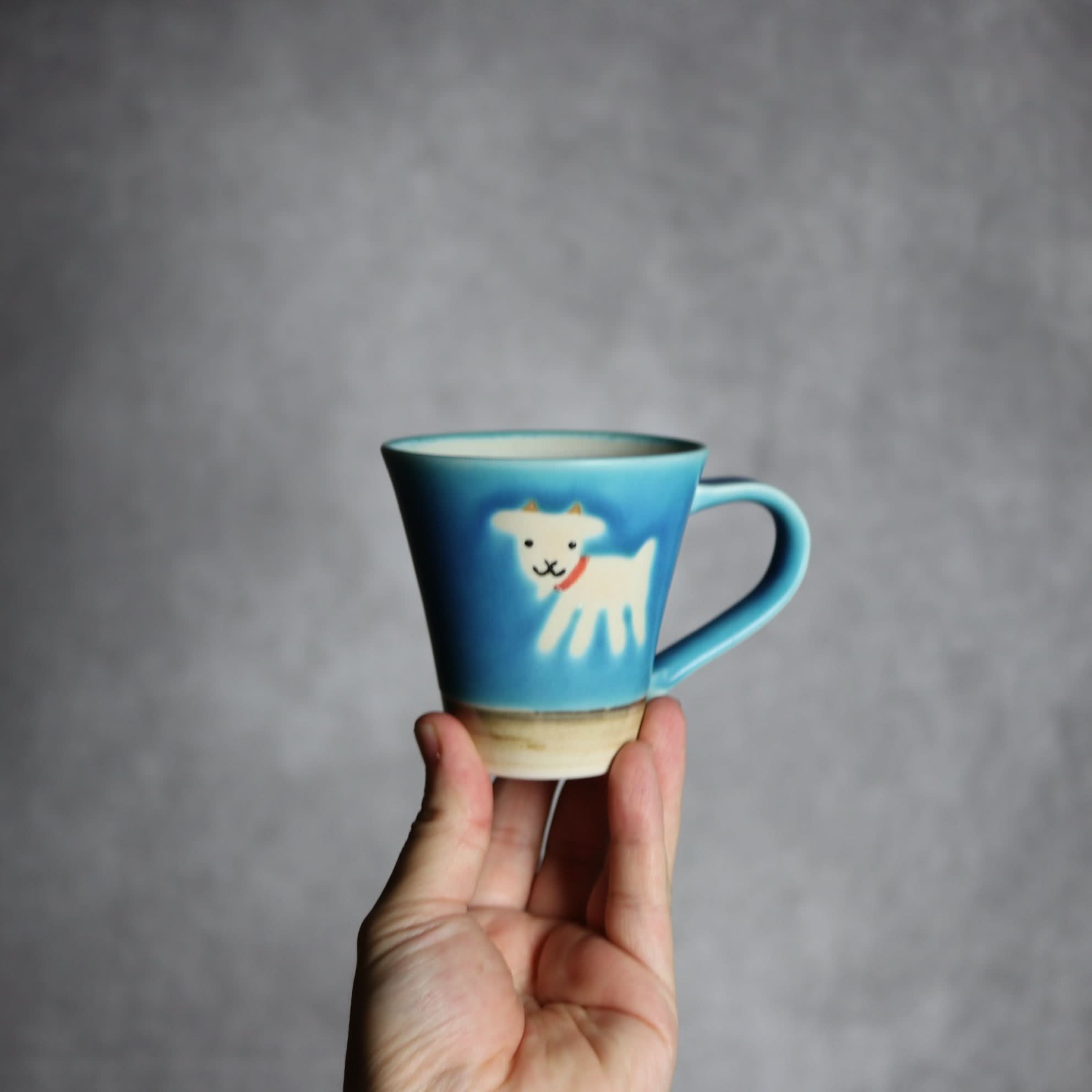 アニマルマグ ヤギ2 やちむん 陶器 atelier qucchane やちむん 陶器.