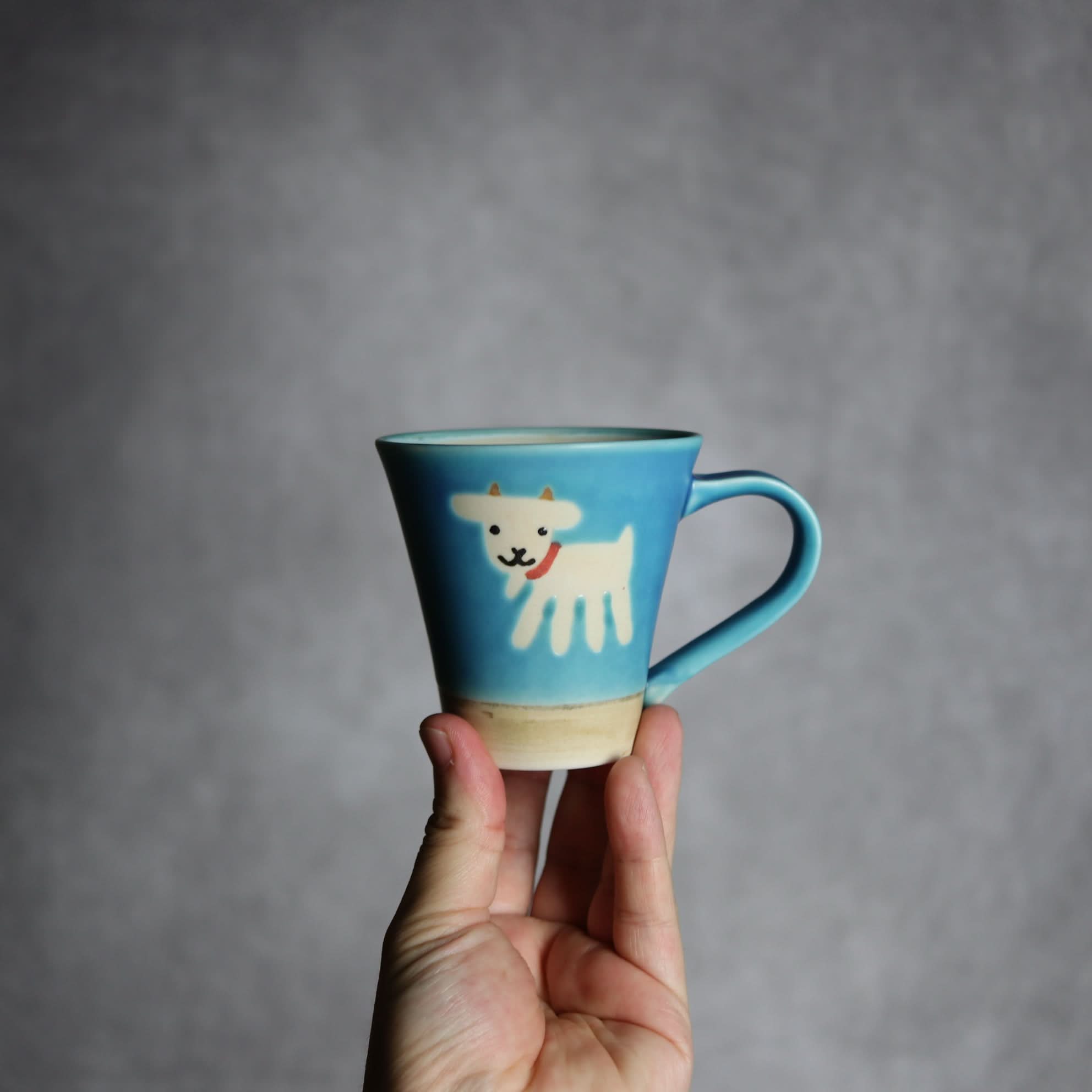 アニマルマグ ヤギ3 やちむん 陶器 atelier qucchane やちむん 陶器.
