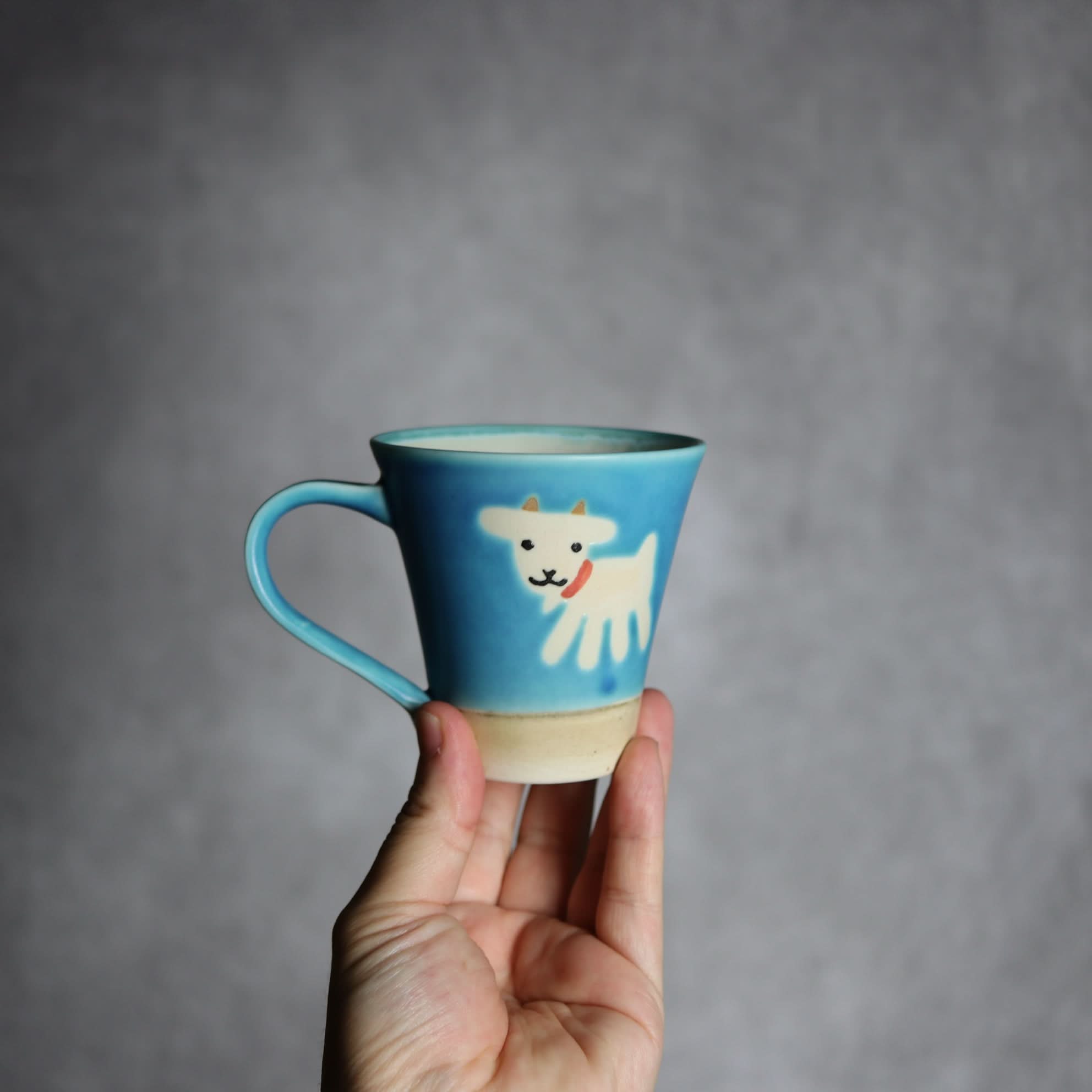 アニマルマグ ヤギ3 やちむん 陶器 atelier qucchane やちむん 陶器.