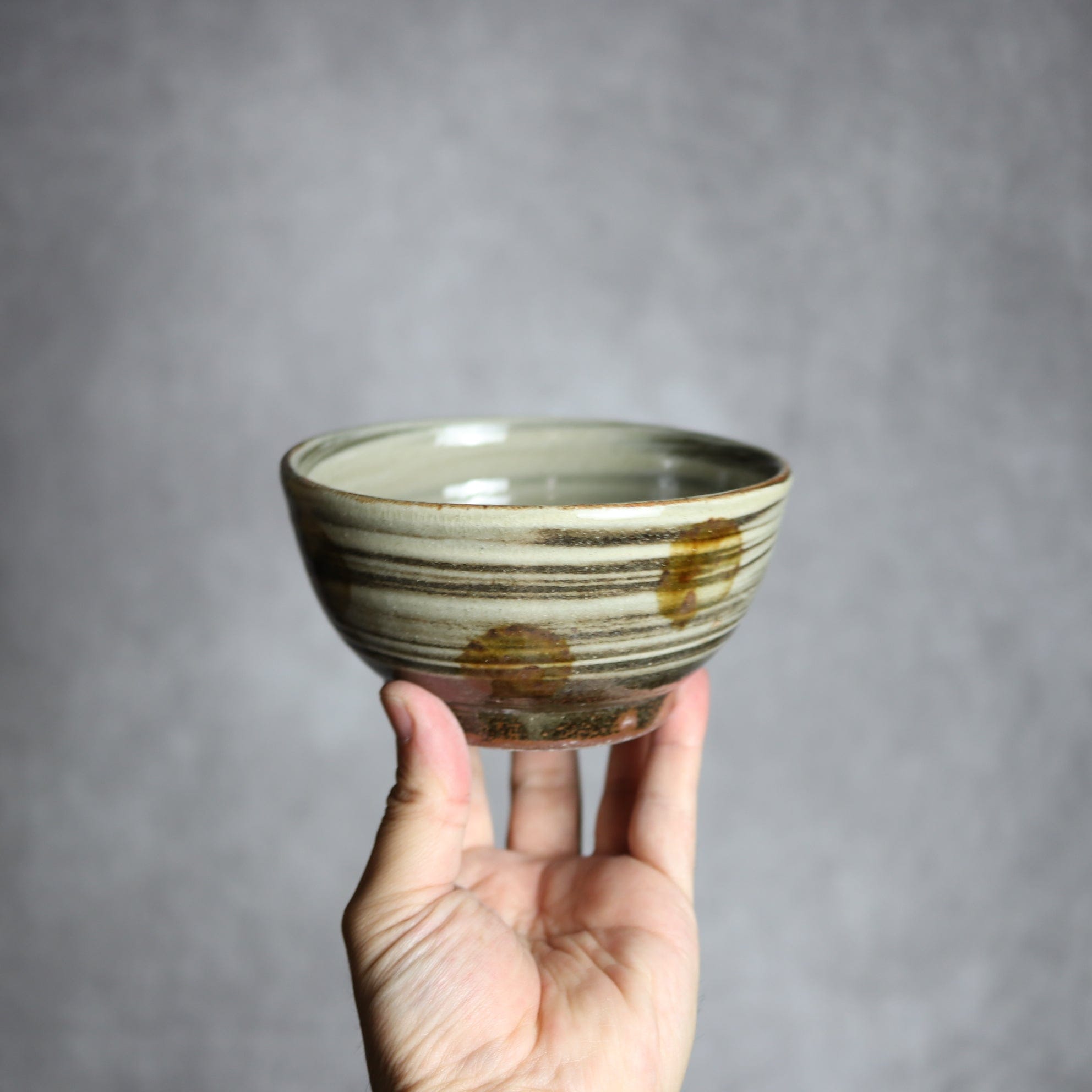 4寸鉢3 飴釉 刷毛目 点打 やちむん 陶器 北窯 松田米司工房 やちむん 陶器.