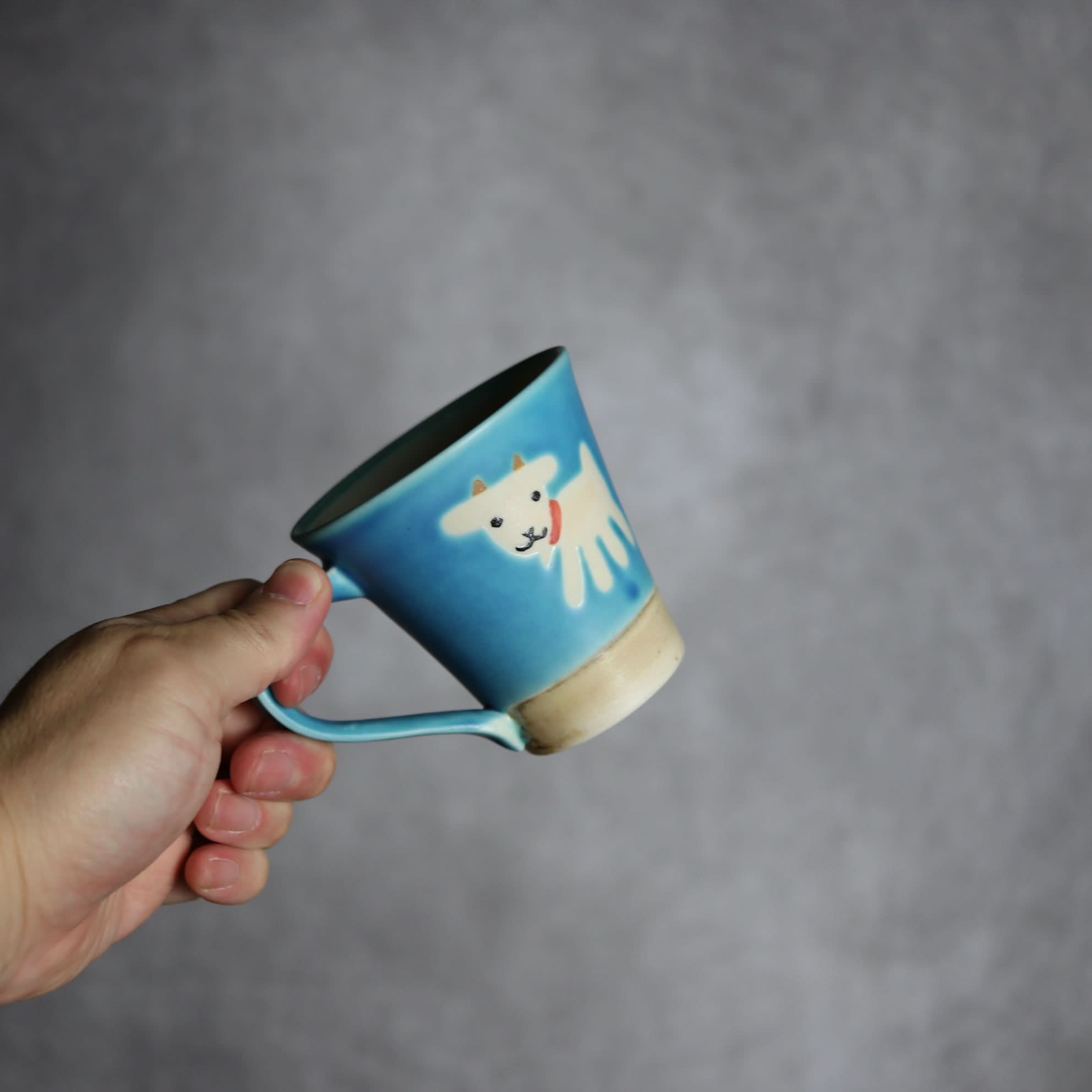 アニマルマグ ヤギ3 やちむん 陶器 atelier qucchane やちむん 陶器.