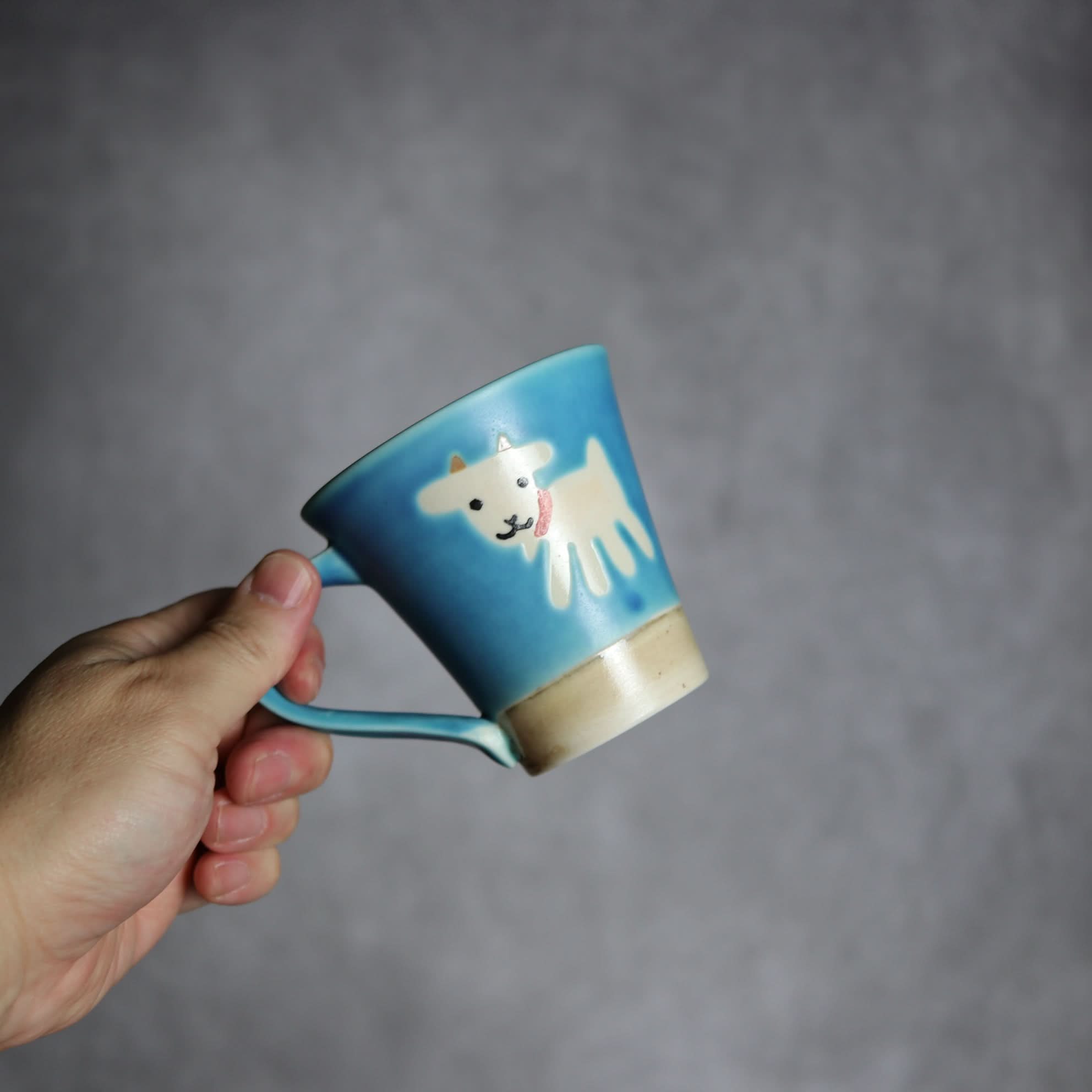 アニマルマグ ヤギ3 やちむん 陶器 atelier qucchane やちむん 陶器.