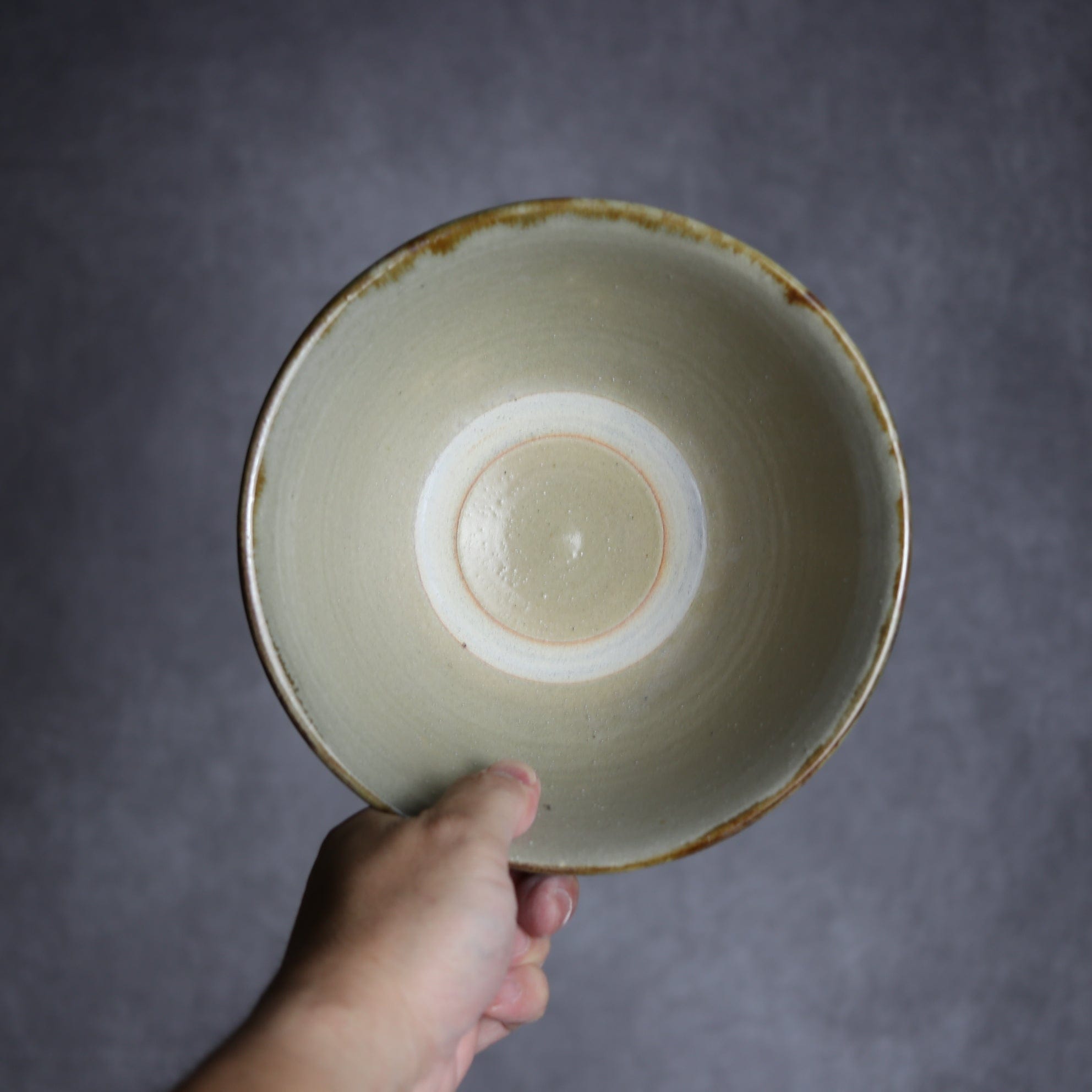 6寸マカイ1 飴釉 指描 やちむん 陶器 北窯 松田米司工房 やちむん 陶器.