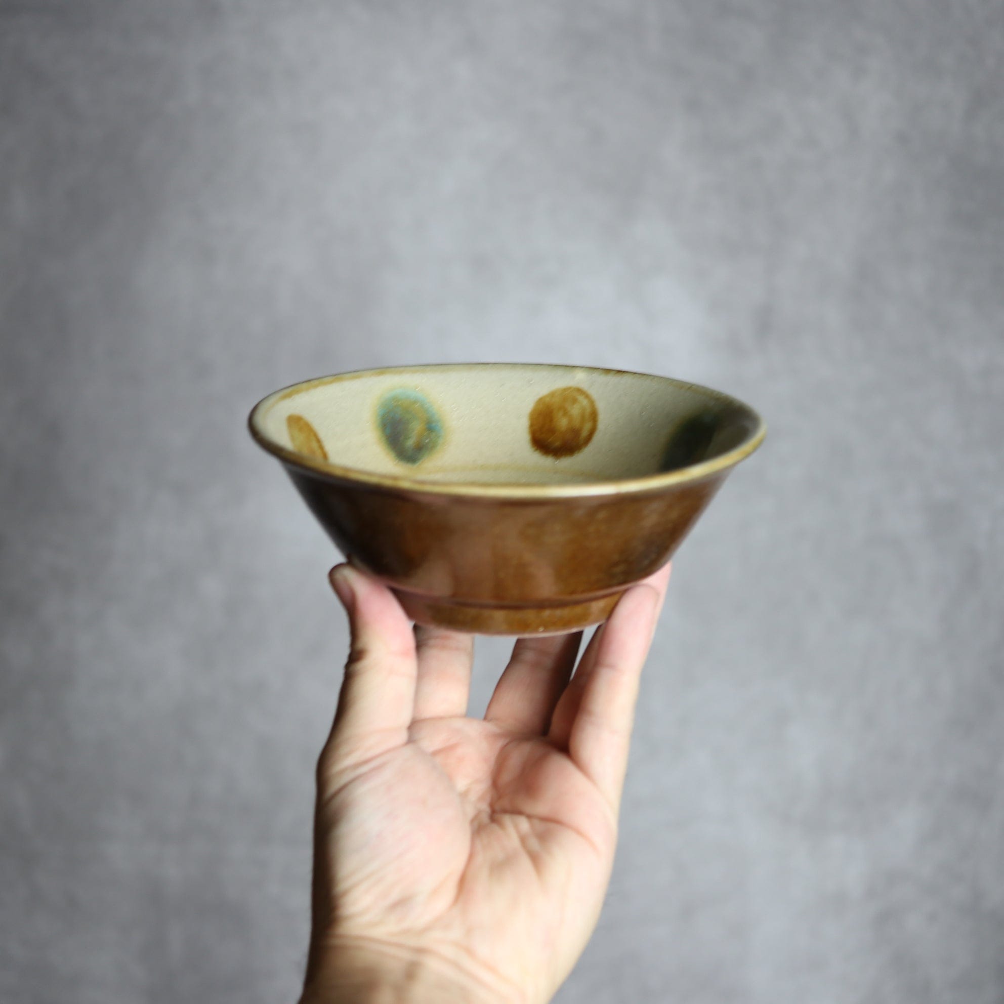 4.5寸安南鉢2 三彩 点打 やちむん 陶器 北窯 松田米司工房 やちむん 陶器.