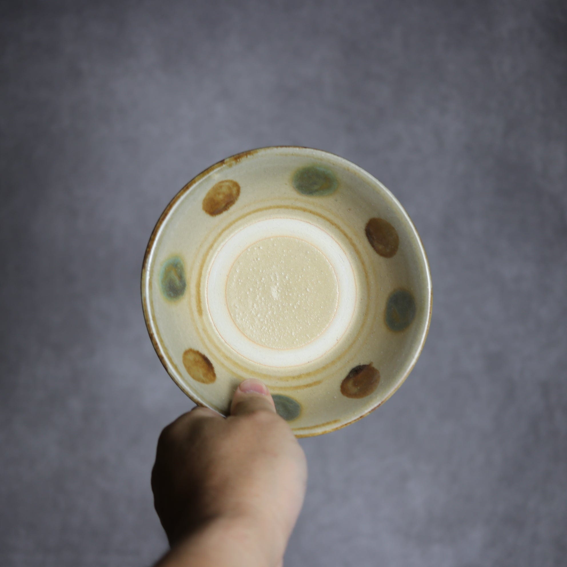 4.5寸安南鉢2 三彩 点打 やちむん 陶器 北窯 松田米司工房 やちむん 陶器.