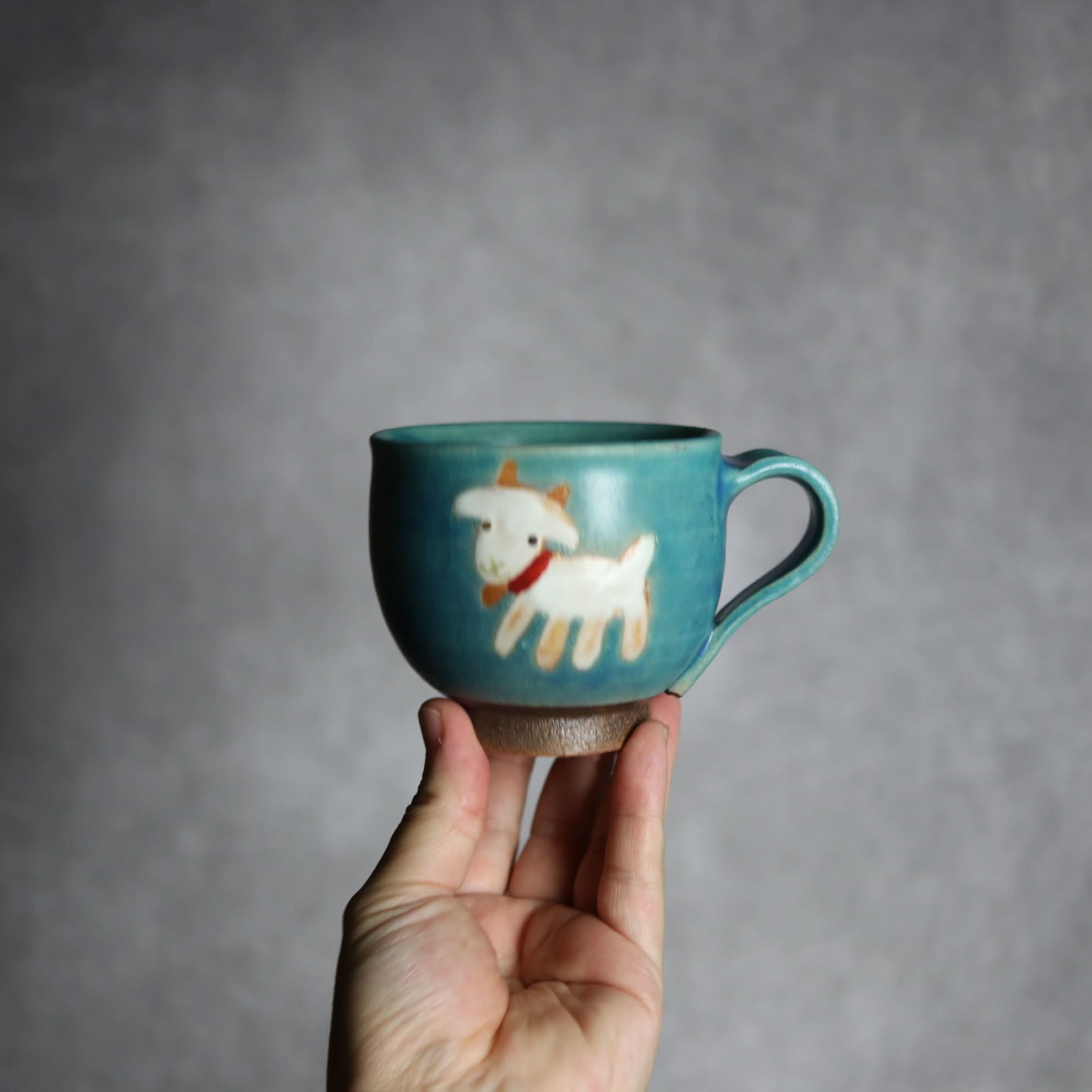丸マグ ヤギ3 やちむん 陶器 atelier qucchane やちむん 陶器.