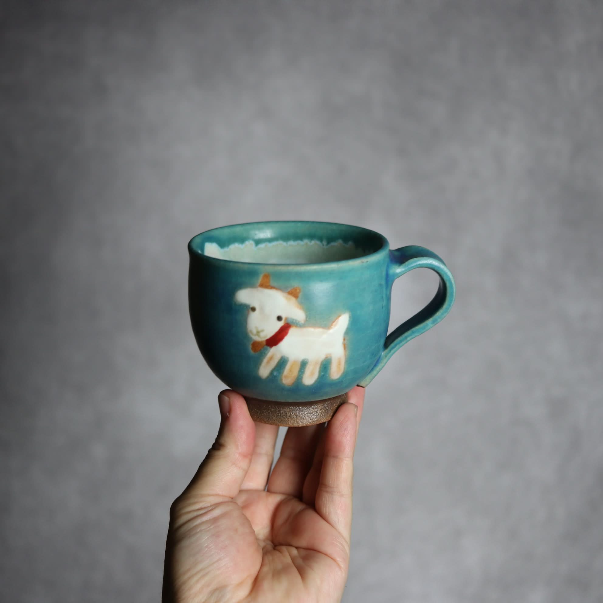 丸マグ ヤギ3 やちむん 陶器 atelier qucchane やちむん 陶器.