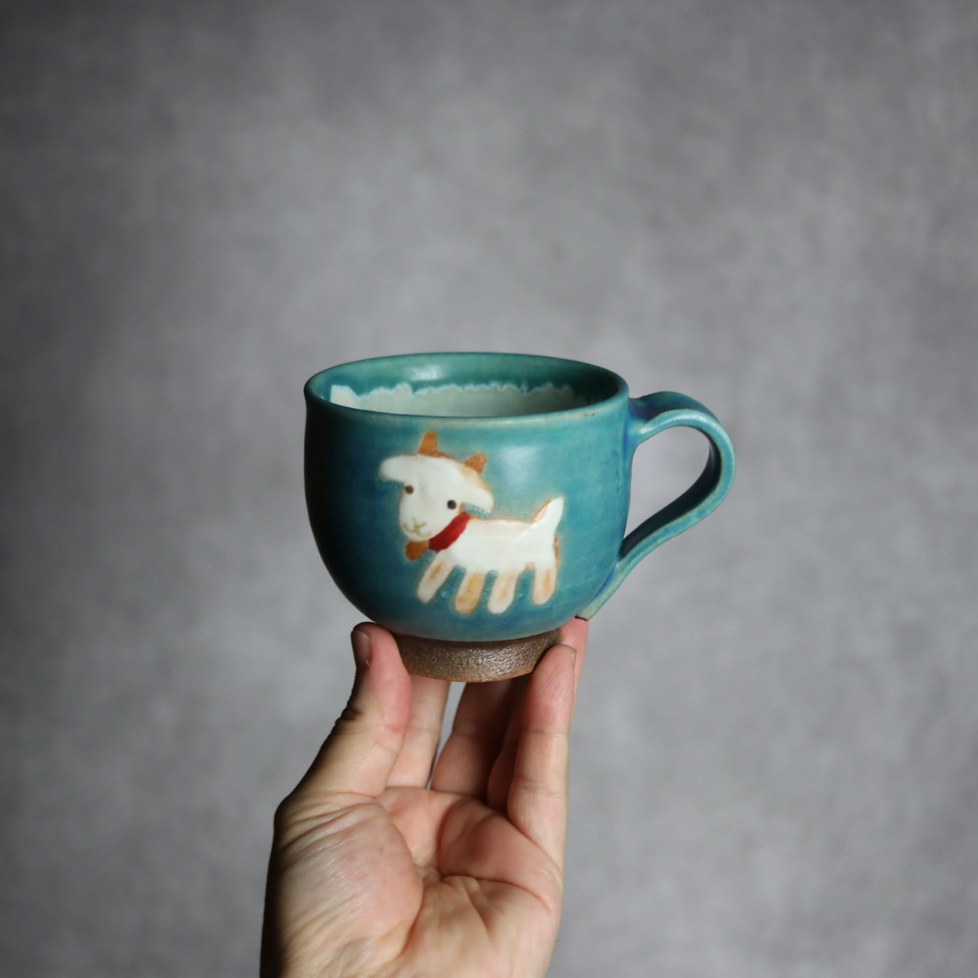 丸マグ ヤギ3 やちむん 陶器 atelier qucchane やちむん 陶器.